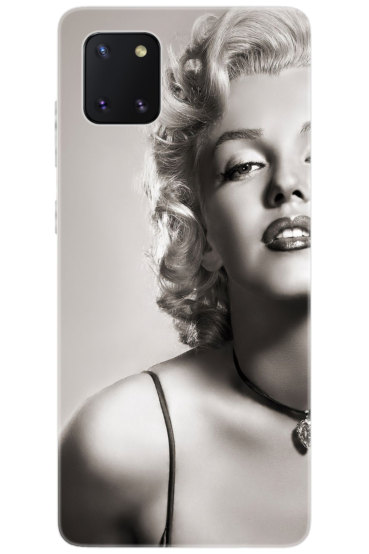 Ceppare Samsung Galaxy Note 10 Lite (SM-N770F) Uyumlu Kılıf Desen Silikon Marilyn Monroe STK:250 CP-a0h5Kvz