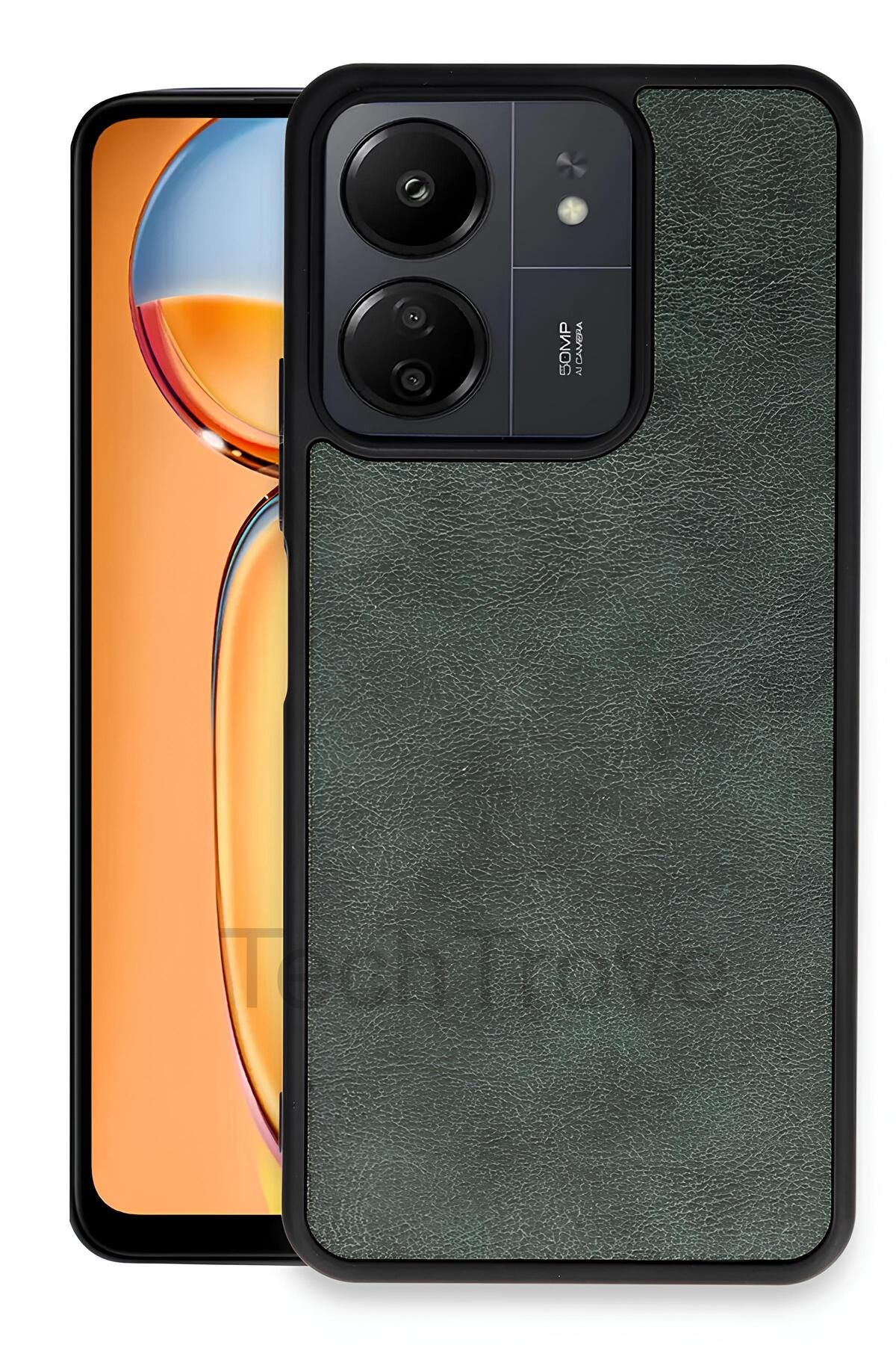 TechTrove Xiaomi Redmi 13C Kılıf Premium Deri Dokulu Ekstra Darbe Korumalı Kapak