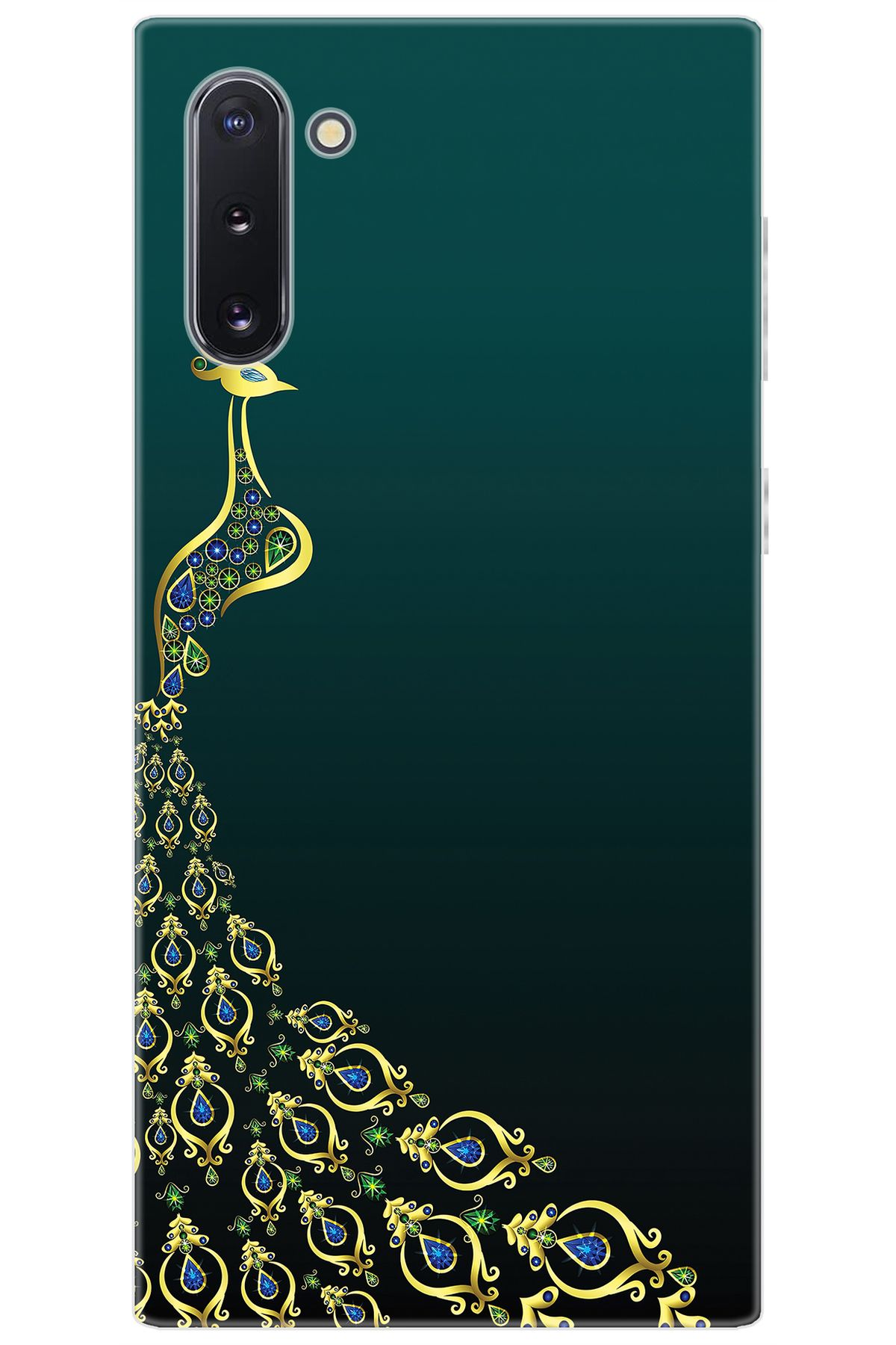 Ceppare Samsung Galaxy Note 10 (SM-N970F) Uyumlu Kılıf Desenli Silikon Tavus Kuşu STK:540 CP-xKDE7Tq