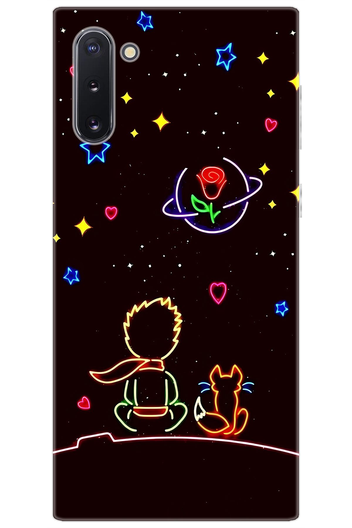 Ceppare Samsung Galaxy Note 10 (SM-N970F) Uyumlu Kılıf Desenli Silikon Küçük Prens STK:642 CP-hYBcO25