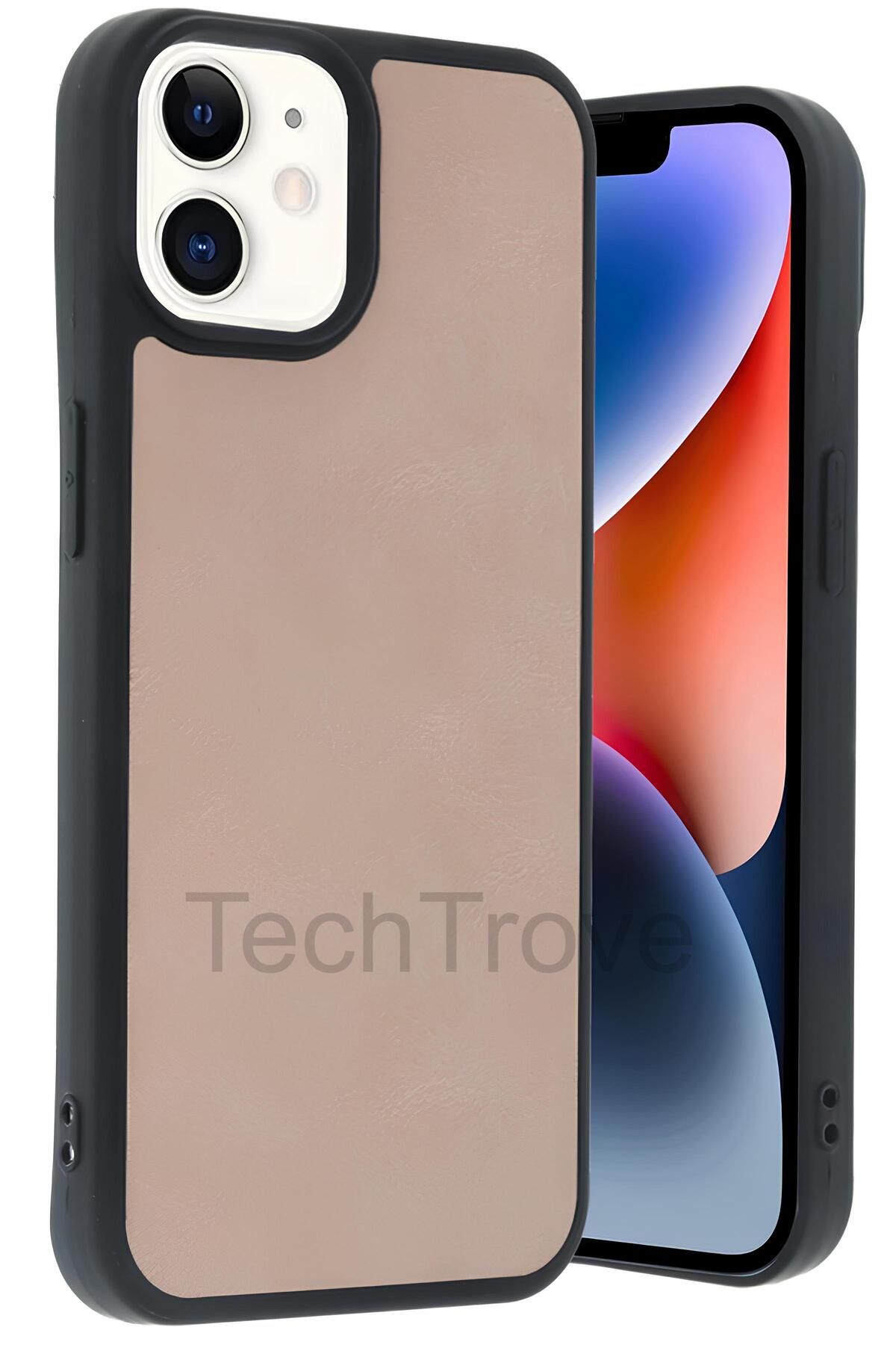 TechTrove iPhone 11 Kılıf Premium Deri Dokulu Ekstra Darbe Korumalı Kapak