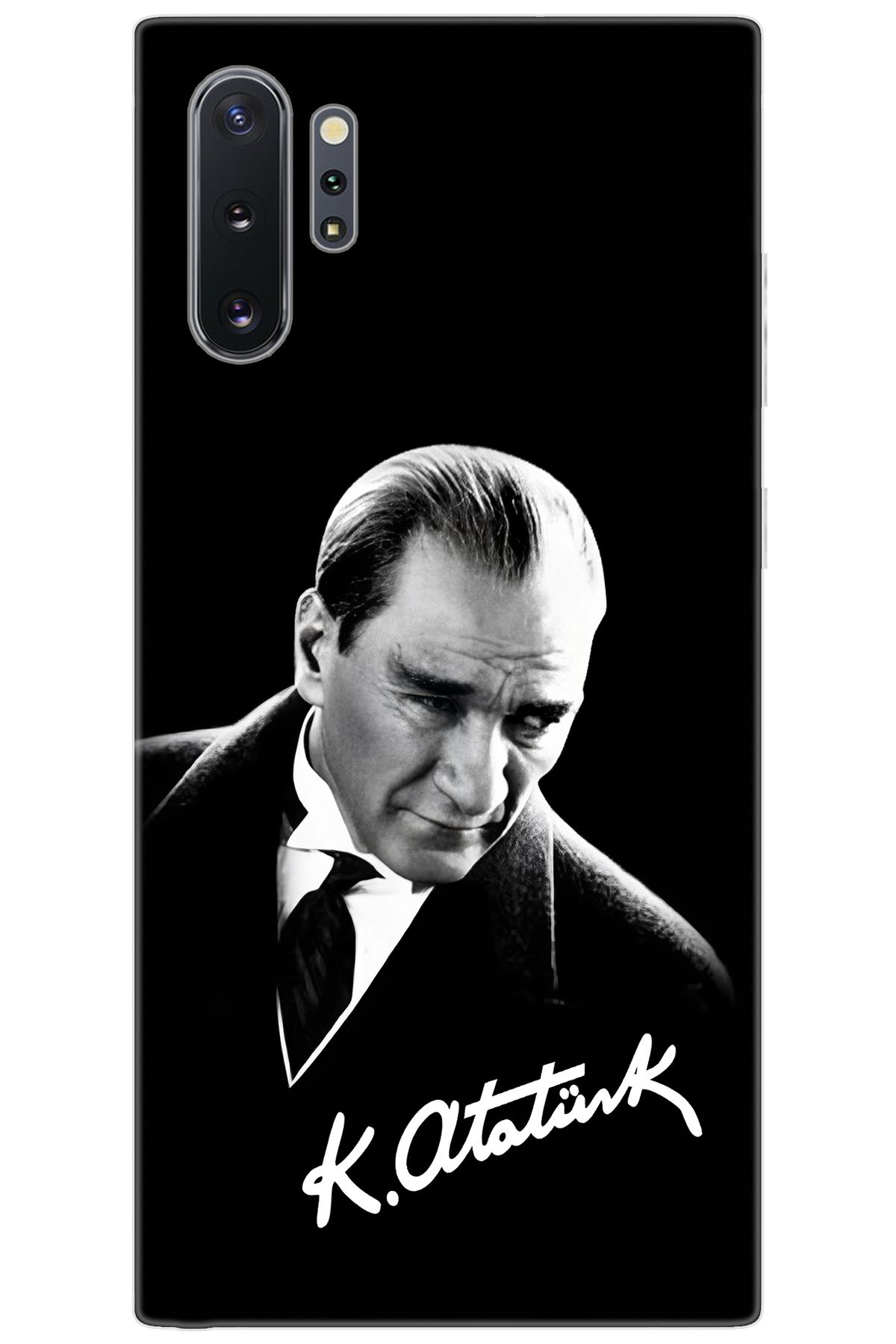 Ceppare Samsung Galaxy Note 10 PLUS (SM-N975F) Uyumlu Kılıf Desen Silikon Atatürk Serisi STK:390 CP-YwHE2Gl