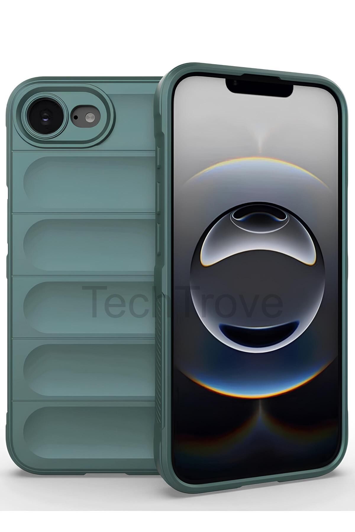 TechTrove iPhone 16E Kılıf Elde Kaymaz İçi Kadife Silikon Kapak