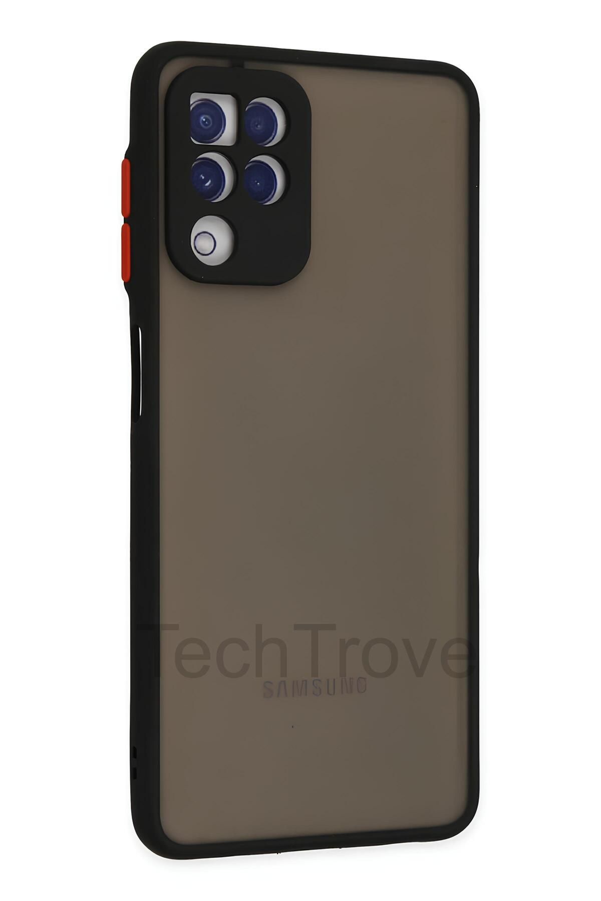 TechTrove Samsung Galaxy A22 Kılıf Darbe ve Kamera Korumalı Lüks Mat Silikon Kapak