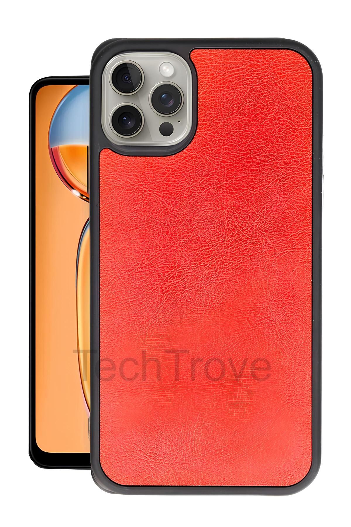 TechTrove iPhone 14 Pro Kılıf Premium Deri Dokulu Ekstra Darbe Korumalı Kapak