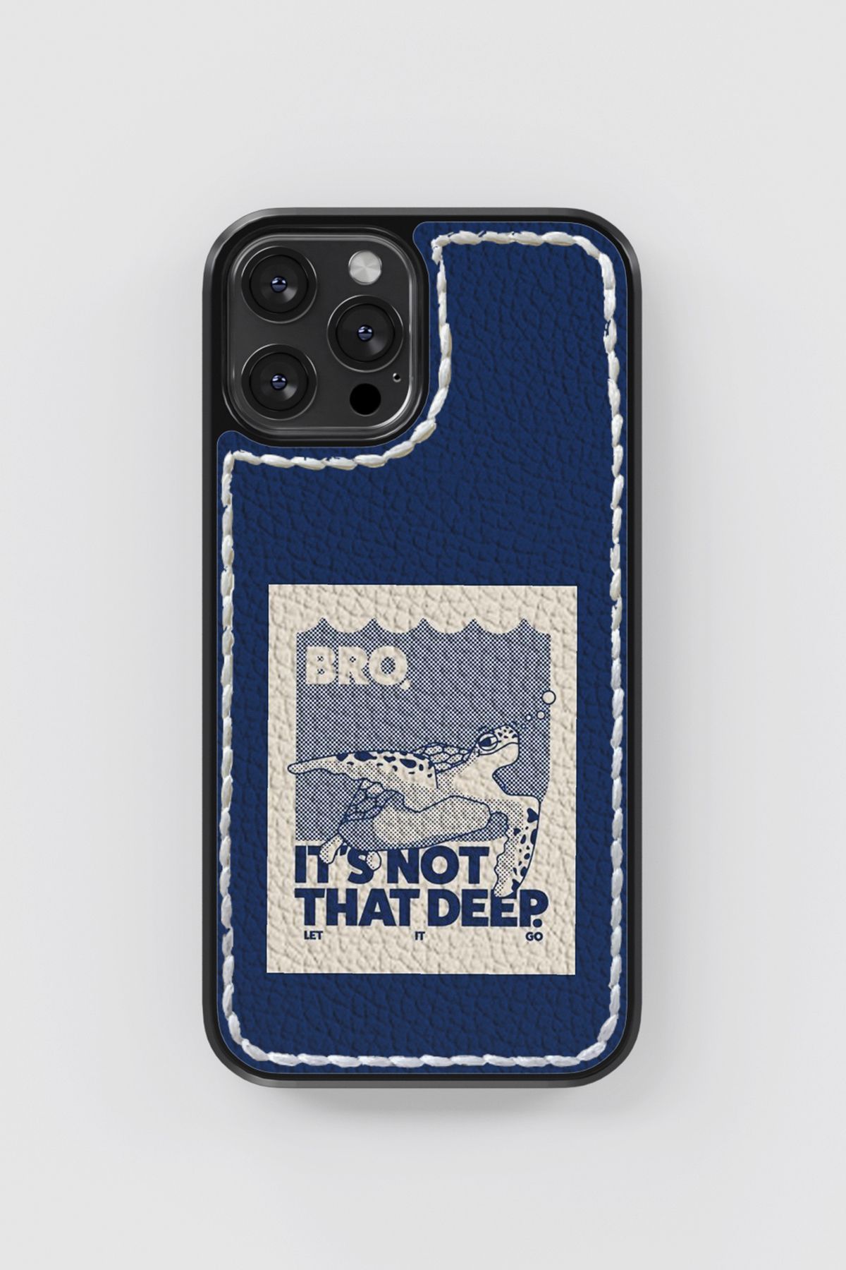 No28studio Deep Deri Ve Dikişli Telefon Kılıfı