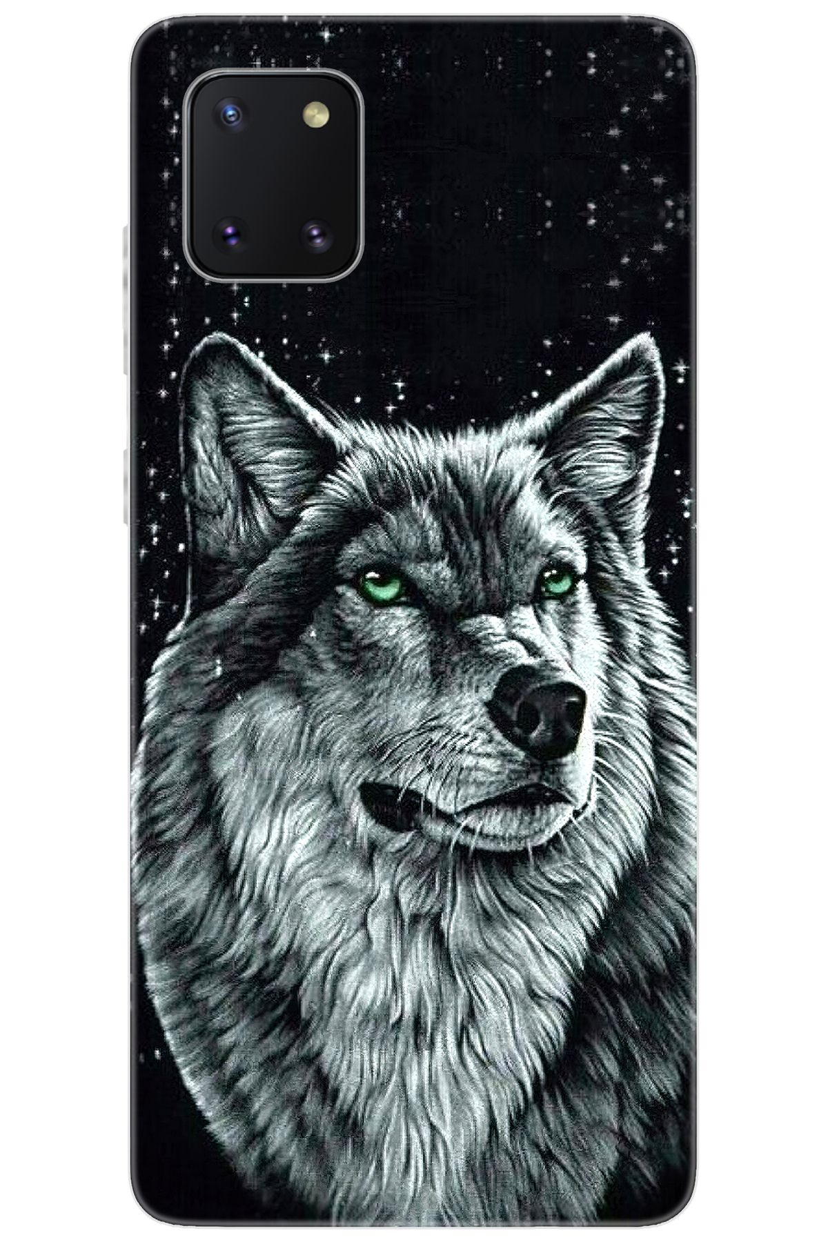 Ceppare Samsung Galaxy Note 10 Lite (SM-N770F) Uyumlu Kılıf Desenli Silikon Kurt Baskılı STK:488 CP-a9oiT2y
