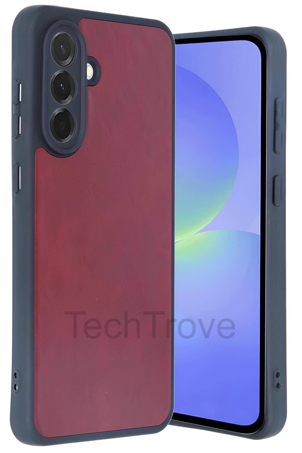 TechTrove Samsung Galaxy A35 Kılıf Premium Deri Dokulu Ekstra Darbe Korumalı Kapak