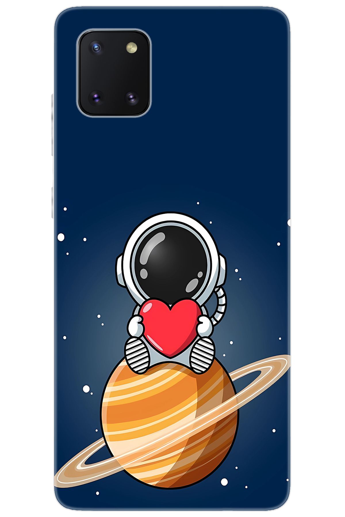 Ceppare Samsung Galaxy Note 10 Lite (SM-N770F) Uyumlu Kılıf Desenli Silikon Astronot STK:697 CP-suBfBqv