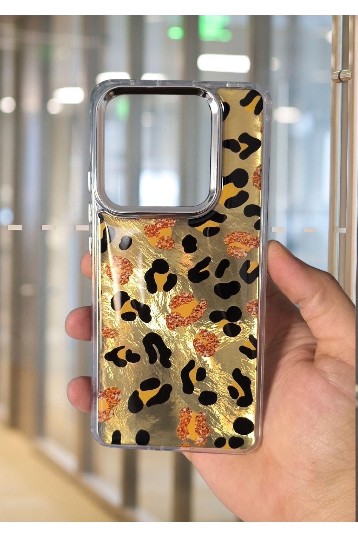 BCASE Redmi Note 13 4G Leopar Desenli Kılıf Lüx Silikon