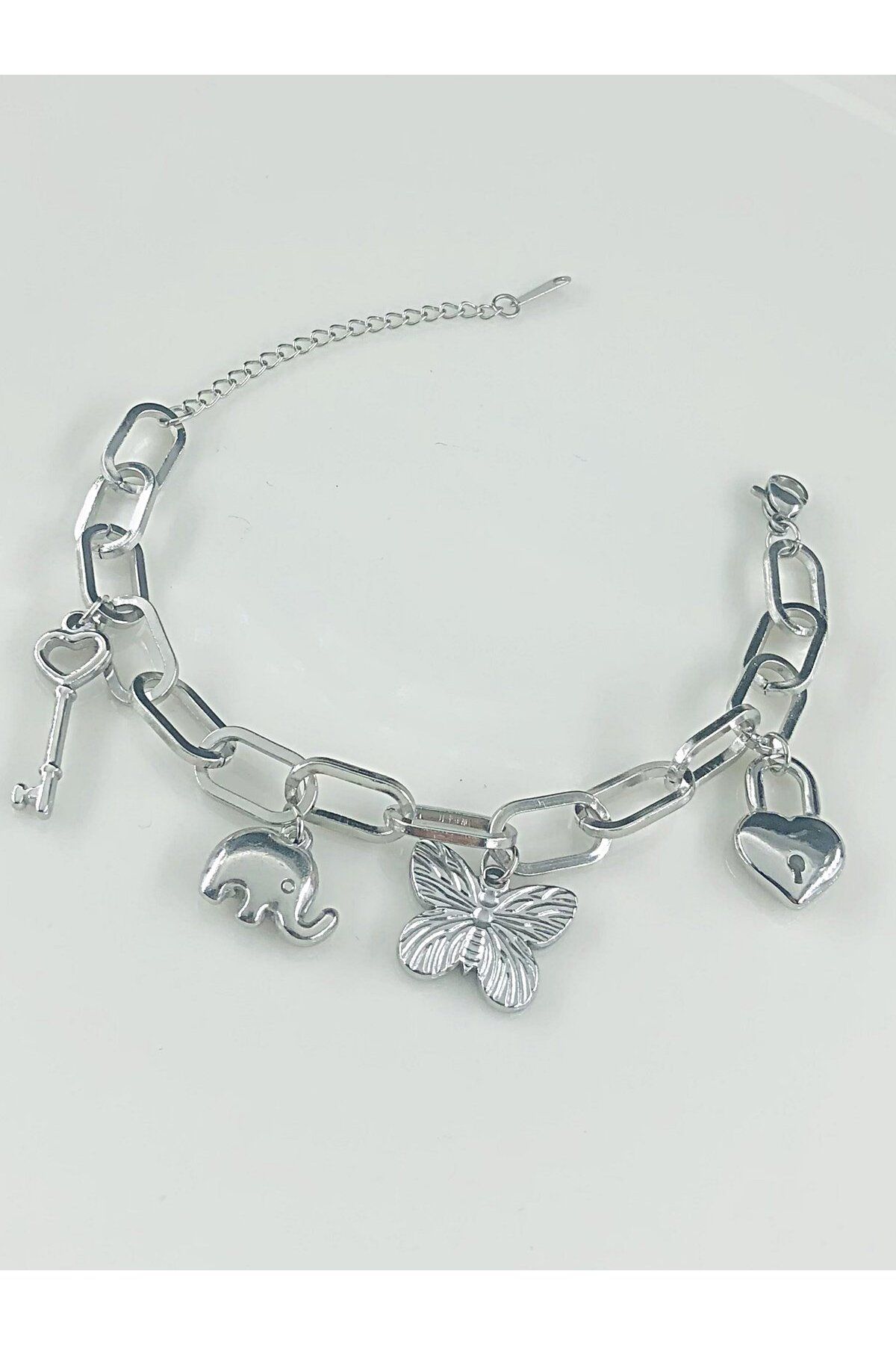 DS DİAMONDSHOP ÇELİK BİLEKLİK CHARMLI MODEL BYÇLK-202506126