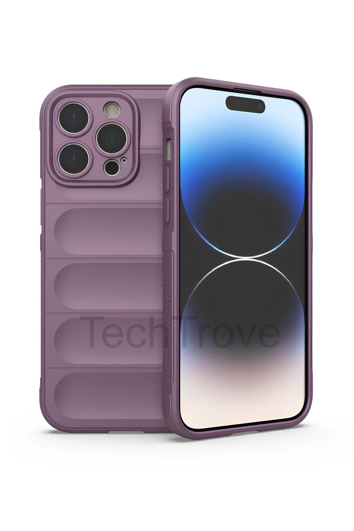 TechTrove iPhone 13 Pro Max Kılıf Elde Kaymaz İçi Kadife Silikon Kapak