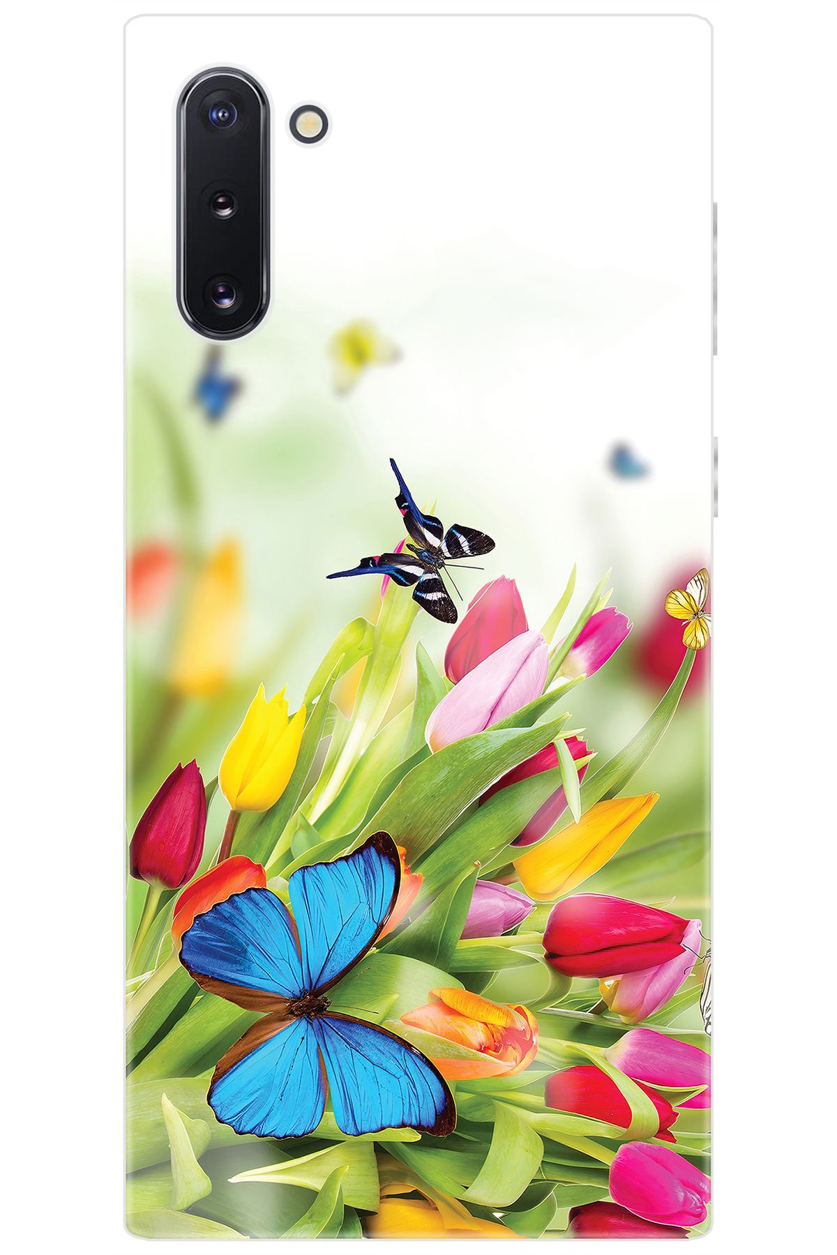 Ceppare Samsung Galaxy Note 10 (SM-N970F) Uyumlu Kılıf Desenli Silikon Kelebekler STK:542 CP-gSXIBgY