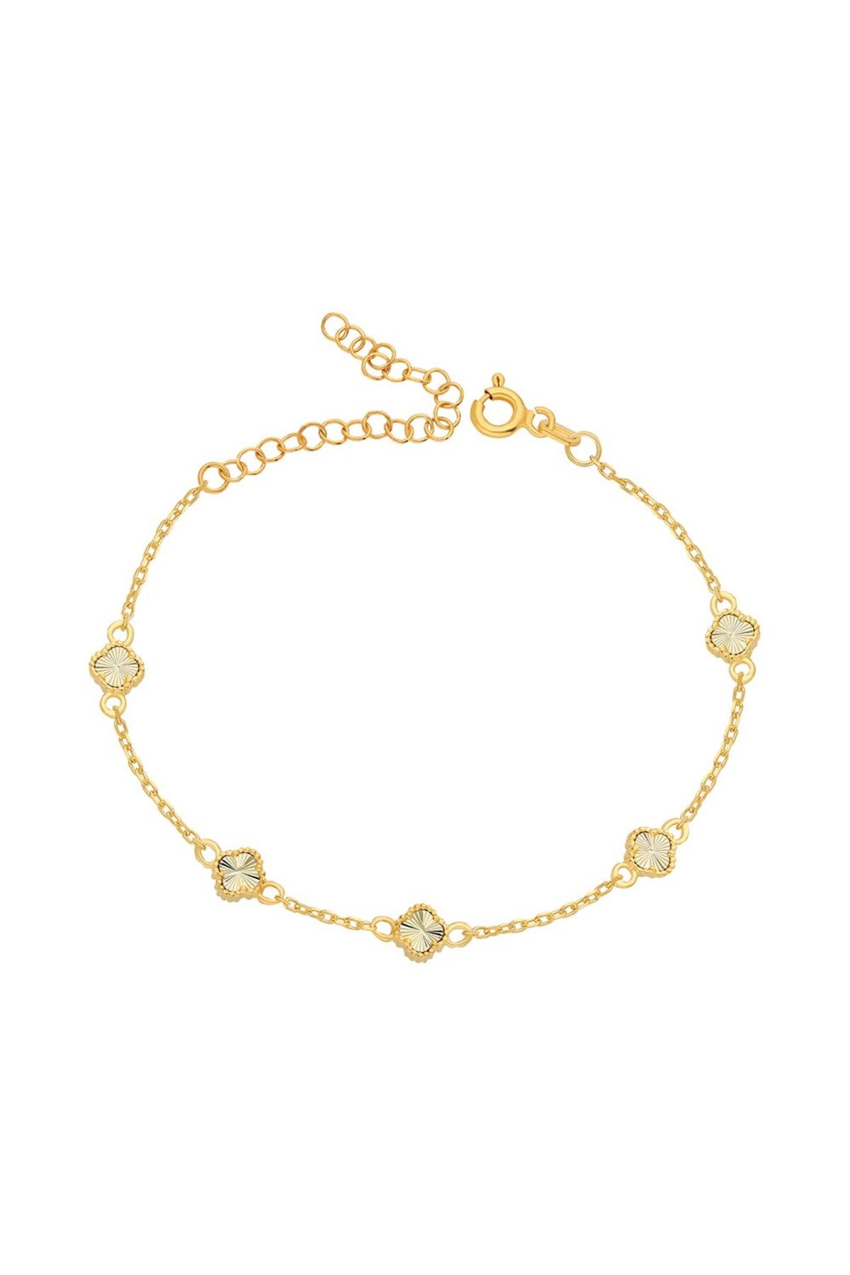 beonejewelry MİNİ 5`Lİ KALEMLİ YONCA BİLEKLİK | 925 GÜMÜŞ
