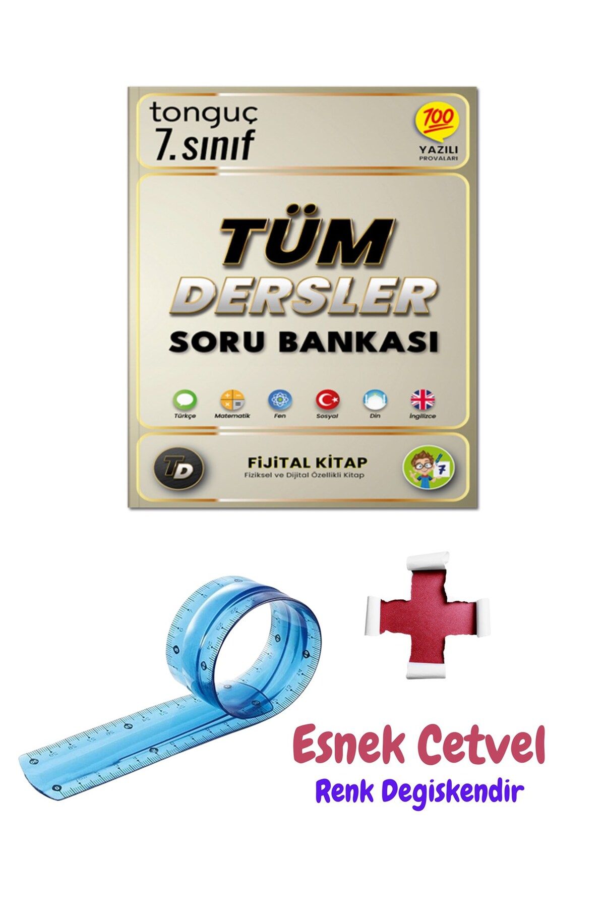Tonguç Yayınları 7. Sınıf Tüm Dersler Soru Bankası Fijital Kitap - Esnek Cetvel - Tonguç Yayınları