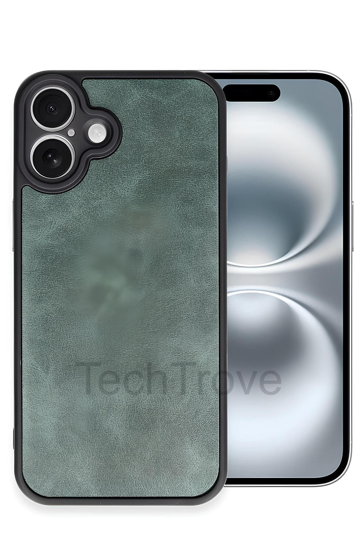 TechTrove iPhone 16 Plus Kılıf Premium Deri Dokulu Ekstra Darbe Korumalı Kapak