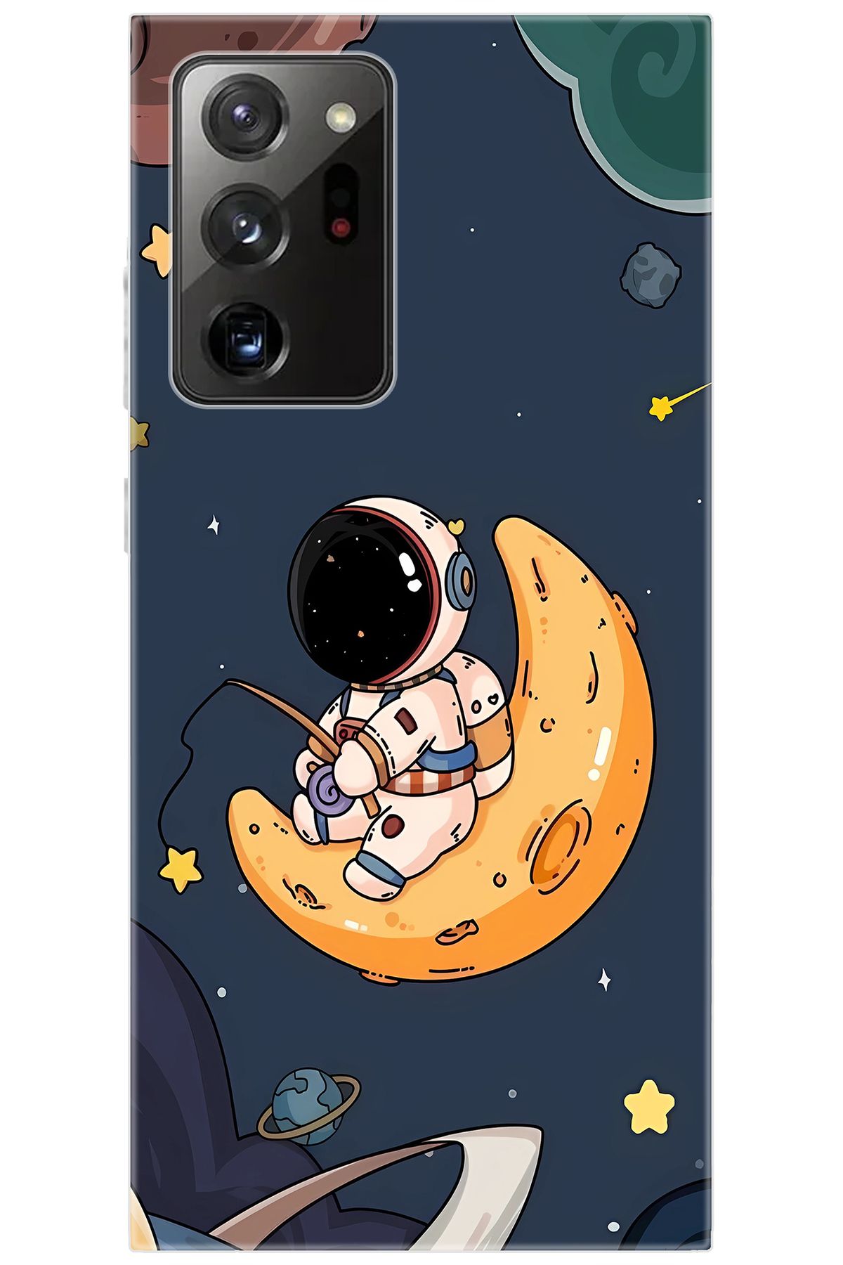 Ceppare Samsung Galaxy Note 20 ULTRA (SM-N985F) Uyumlu Kılıf Desenli Silikon Astronot STK:698 CP-1gix5CM