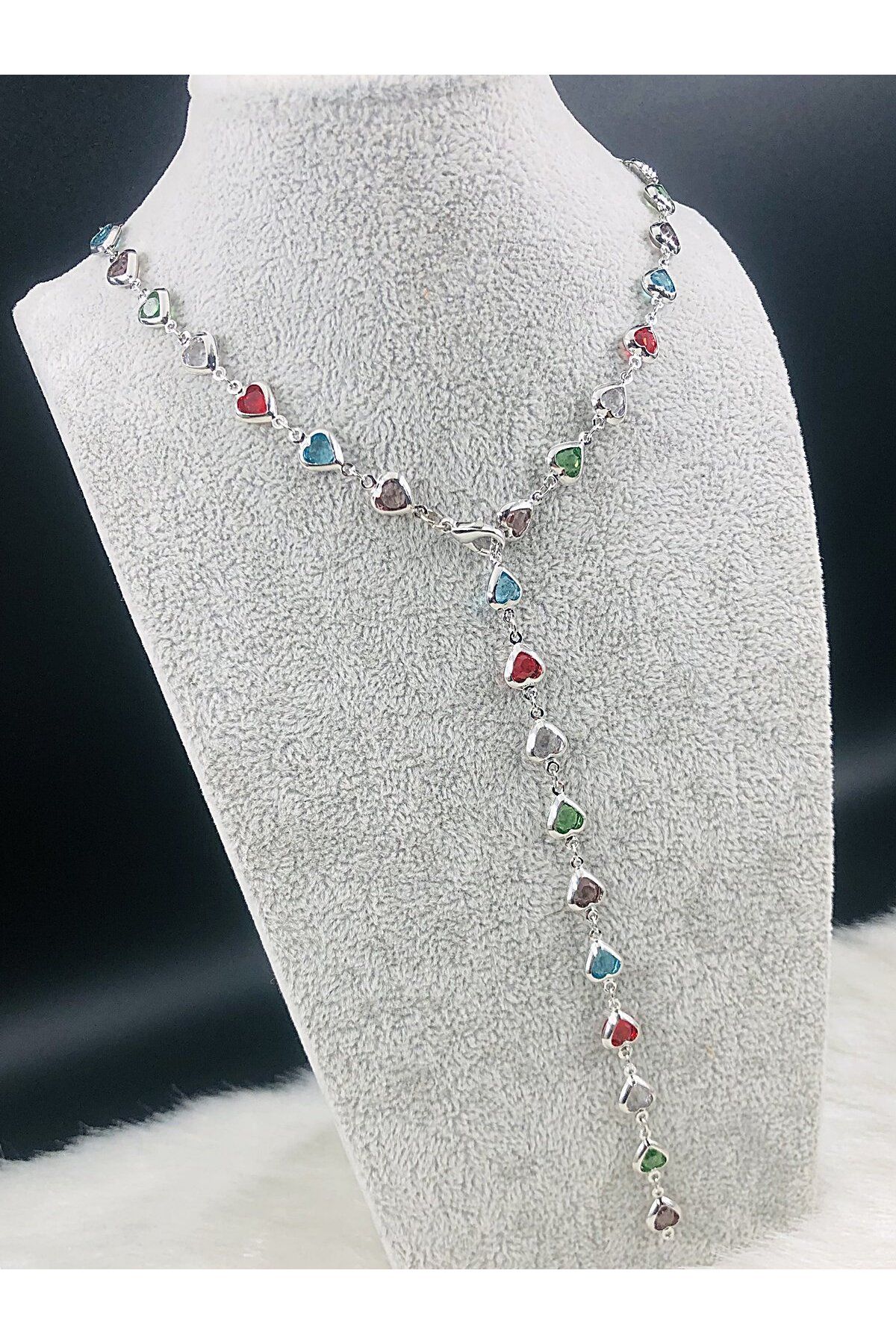 DS DİAMONDSHOP VİP KOLYE KALPLİ TAŞLI Y MODEL YENİ SEZON BYÇKL-202506143