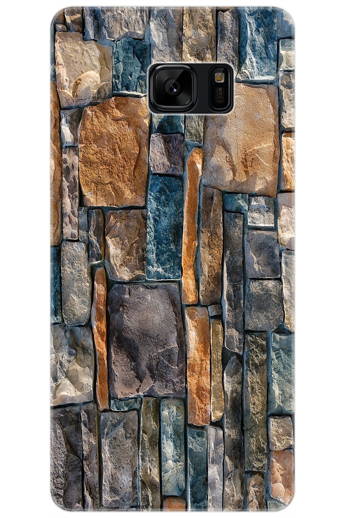 Ceppare Samsung Galaxy Note FE (SM-N935F) Uyumlu Kılıf Desenli İnce Silikon Taş Duvar STK:233 CP-G9jazLU