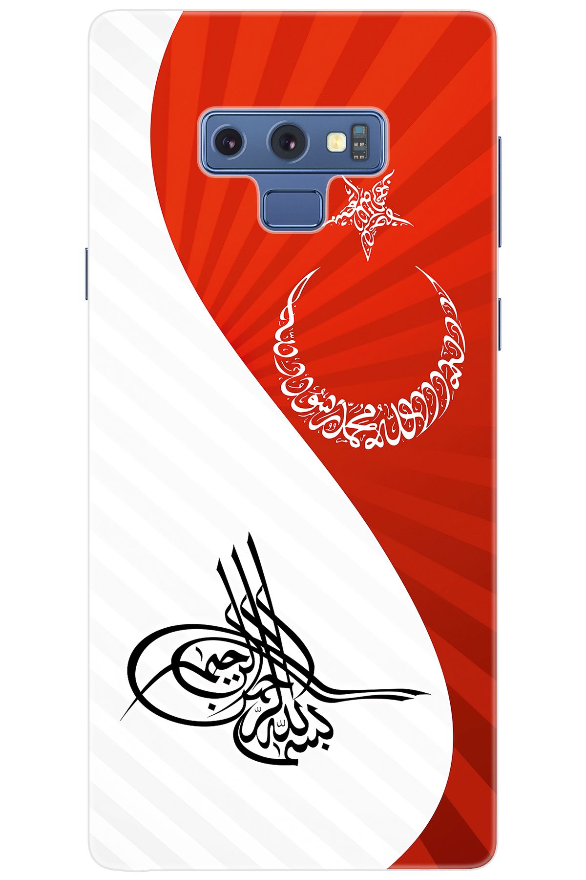 Ceppare Samsung Galaxy Note 9 (SM-N960F) Uyumlu Kılıf Desenli Silikon Tuğra Bayrak STK:363 CP-YU8B2B3