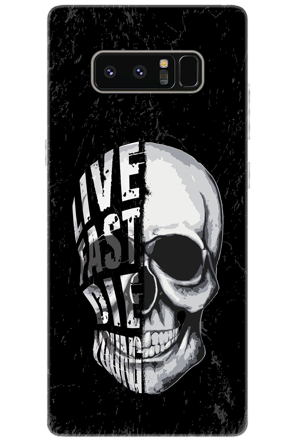 Ceppare Samsung Galaxy Note 8 (SM-N950F) Uyumlu Kılıf Desenli Silikon Kuru Kafa STK:585 CP-QrAnXKG