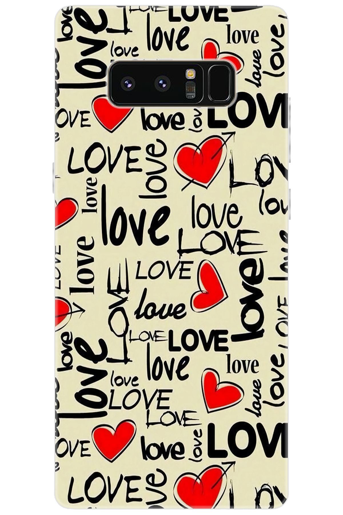 Ceppare Samsung Galaxy Note 8 (SM-N950F) Uyumlu Kılıf Desenli Silikon Love Serisi STK:728 CP-8ofs4Fy