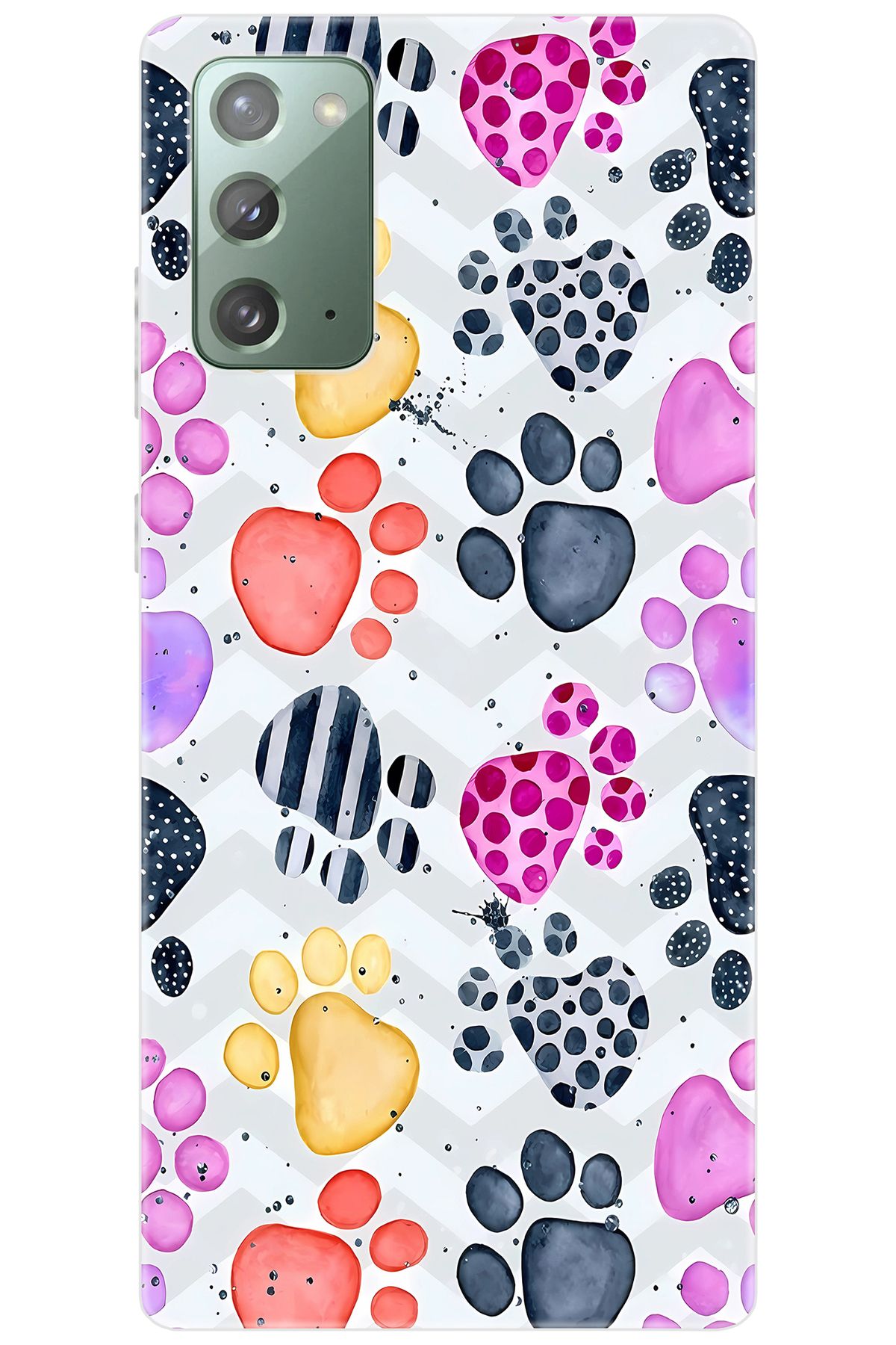 Ceppare Samsung Galaxy Note 20 (SM-N980F) Uyumlu Kılıf Desenli Silikon Renkli Patiler STK:670 CP-H5gXfjT