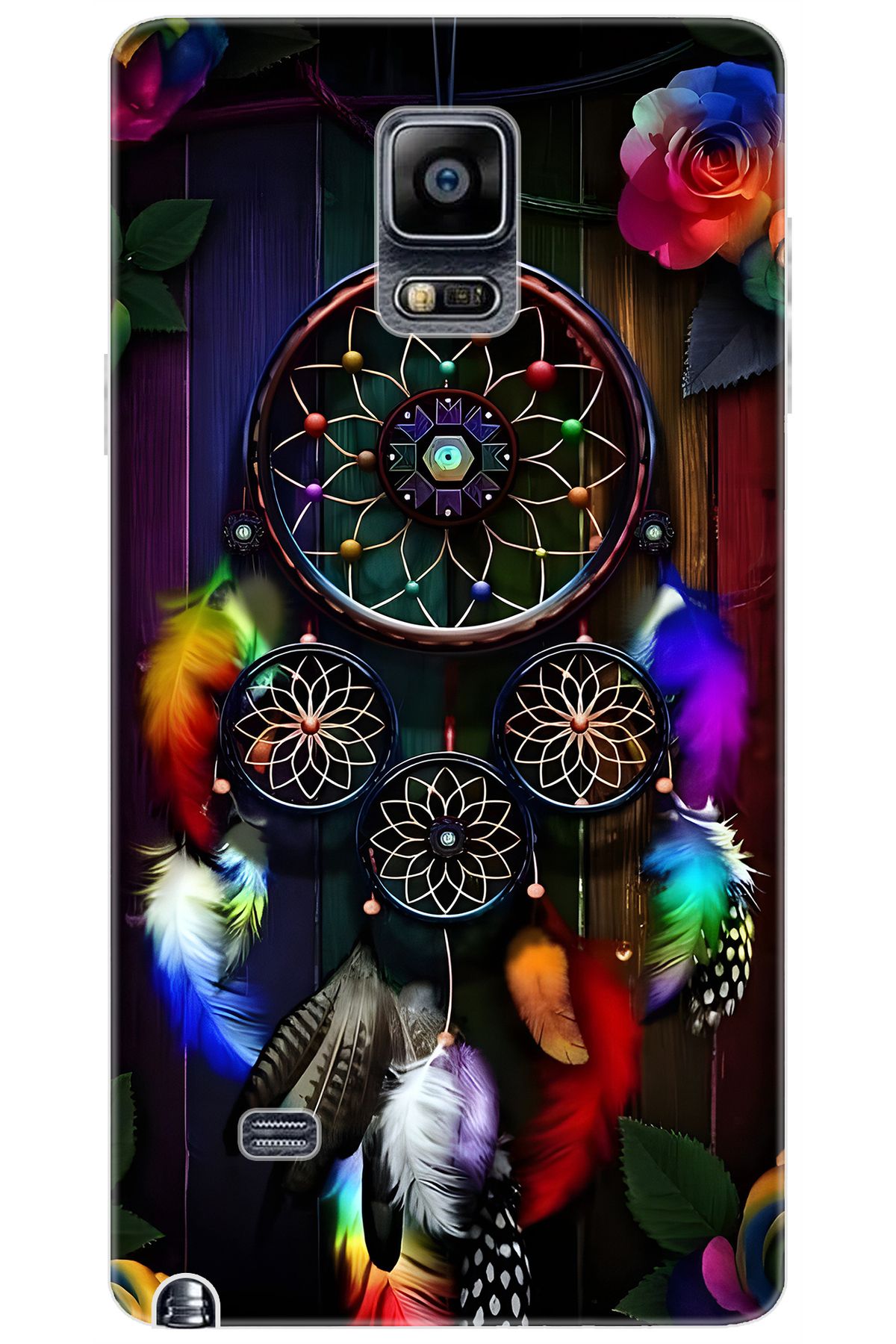 Ceppare Samsung Galaxy Note 4 (SM-N910F) Uyumlu Kılıf Desenli Silikon Düş Kapanı STK:704 CP-HbzDhMB