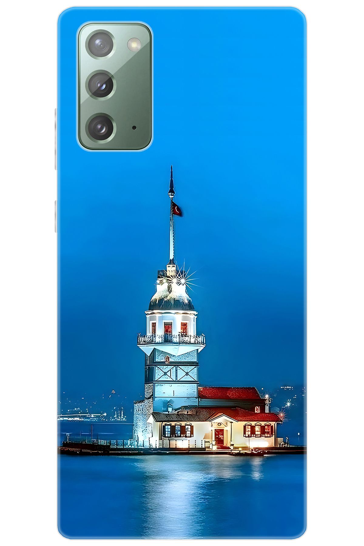 Ceppare Samsung Galaxy Note 20 (SM-N980F) Uyumlu Kılıf Desenli Silikon Kız Kulesi STK:617 CP-sJisI1T