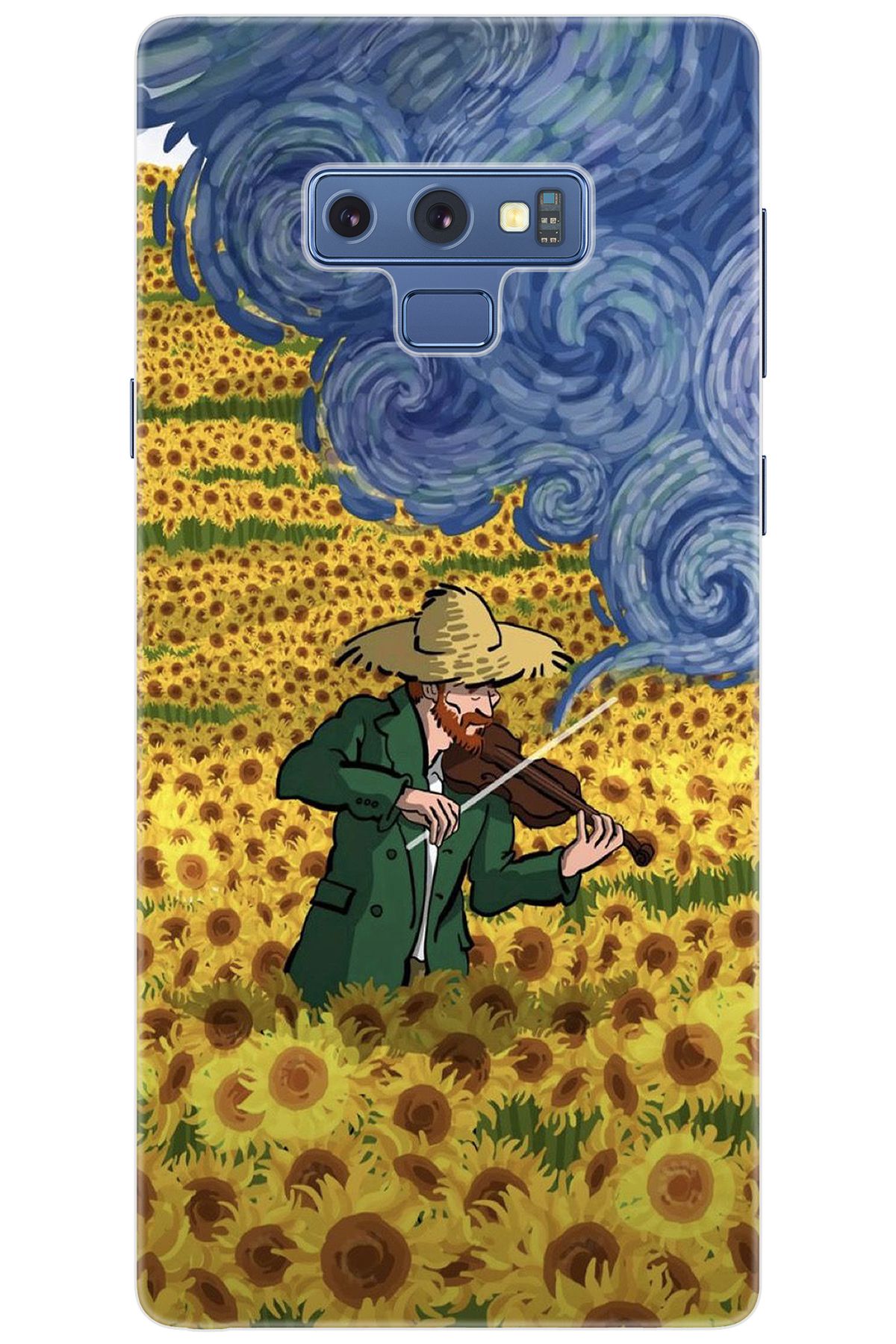 Ceppare Samsung Galaxy Note 9 (SM-N960F) Uyumlu Kılıf Silikon Sunflower Ayçiçeği Tarlası S:756 CP-d9HXq1L