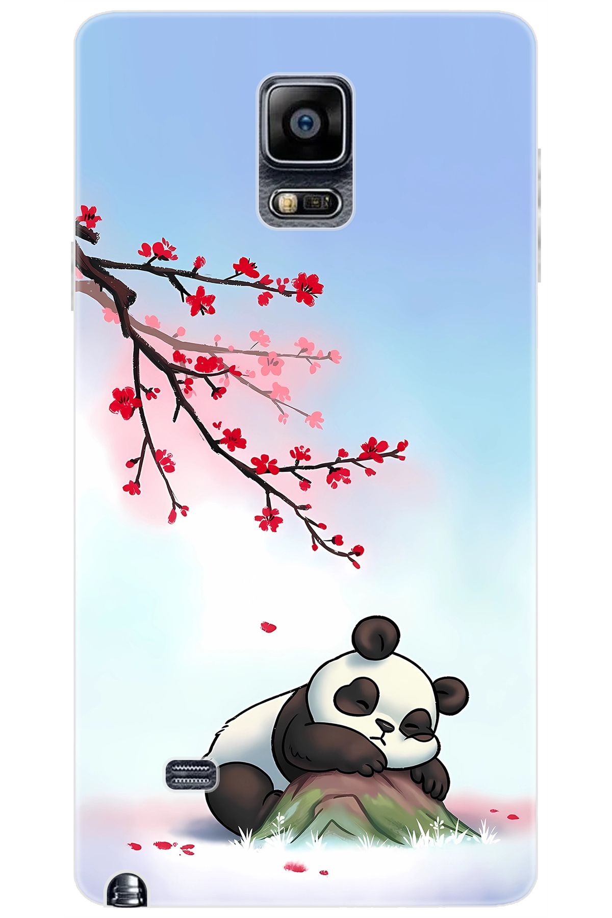 Ceppare Samsung Galaxy Note 4 (SM-N910F) Uyumlu Kılıf Desenli Silikon Uyuyan Panda STK:627 CP-wKUIFzX