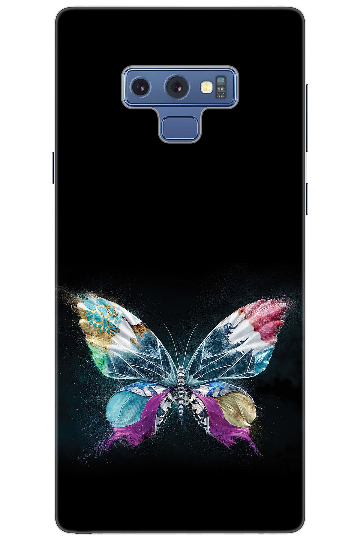 Ceppare Samsung Galaxy Note 9 (SM-N960F) Uyumlu Kılıf Desenli Silikon Kelebek Resim STK:548 CP-h4pqug0