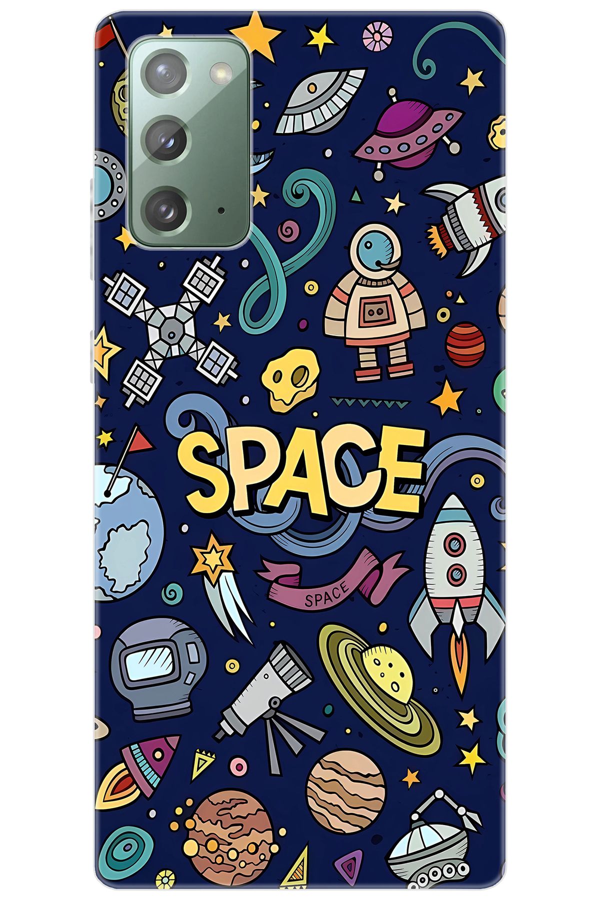 Ceppare Samsung Galaxy Note 20 (SM-N980F) Uyumlu Kılıf Desenli Silikon Space STK:623 CP-EA0Rham