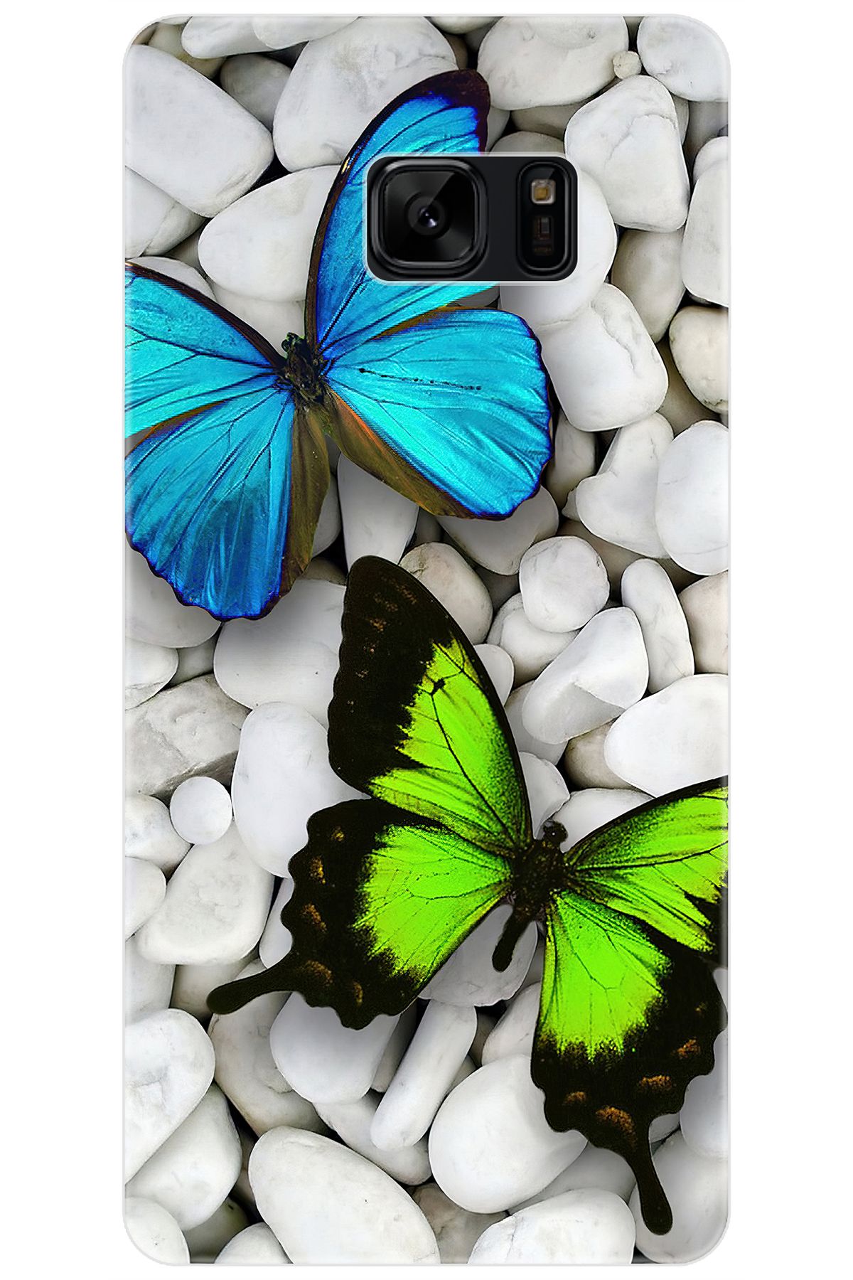 Ceppare Samsung Galaxy Note FE (SM-N935F) Uyumlu Kılıf Desenli İnce Silikon Kelebekler STK:148 CP-Zfbn0DG