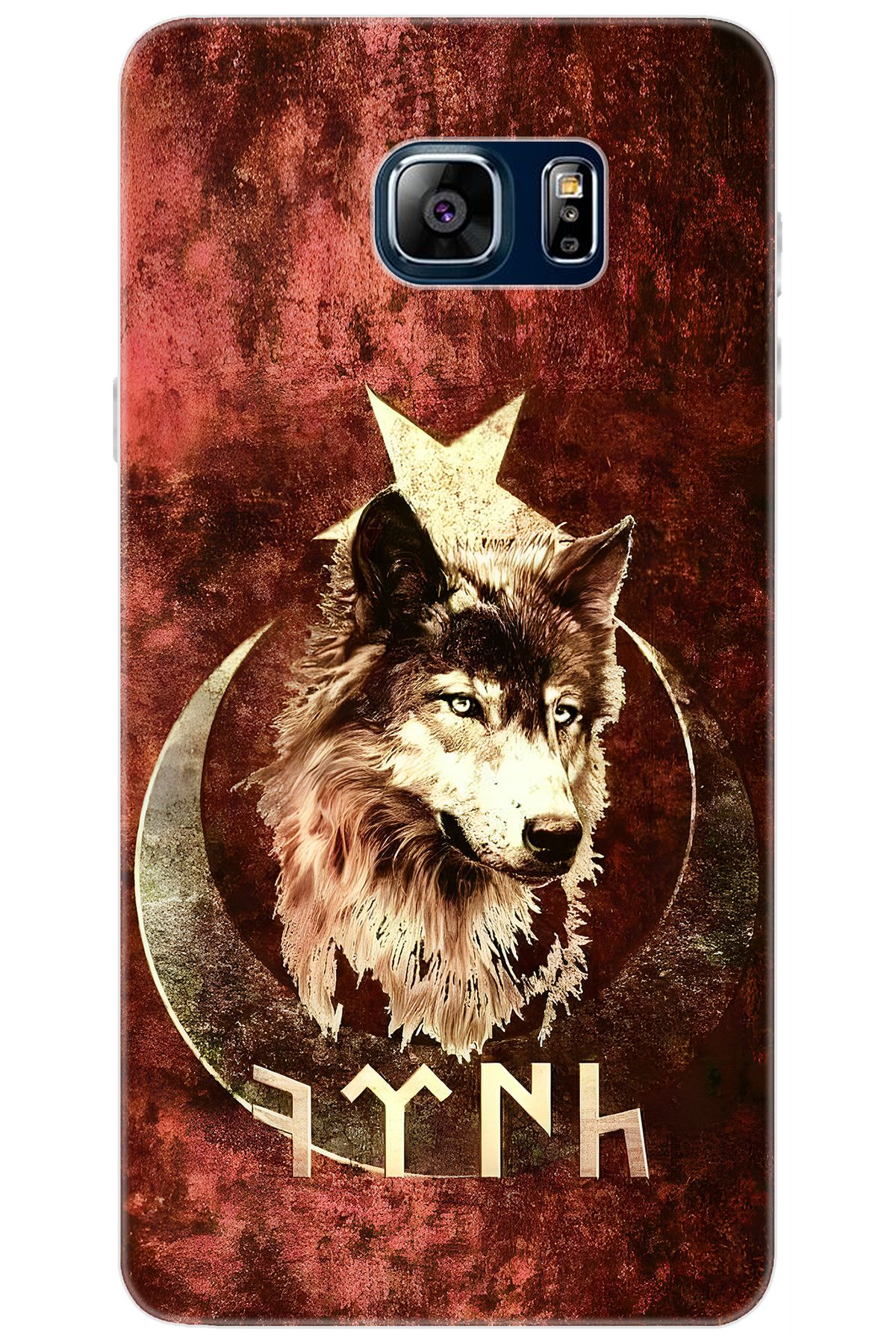 Ceppare Samsung Galaxy Note 5 (SM-N910F) Uyumlu Kılıf Desenli Silikon Kurt ve Göktürkçe STK:385 CP-MMAVAjt