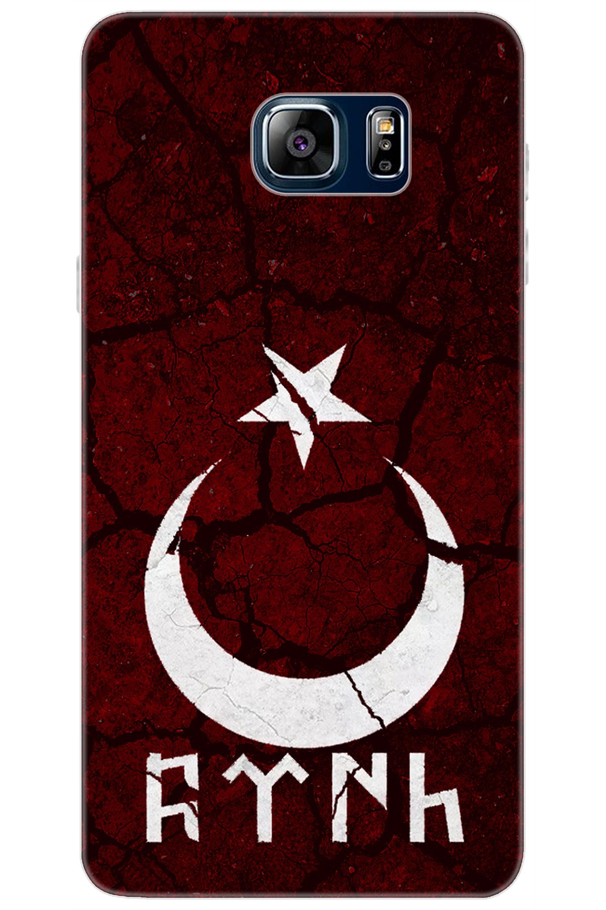 Ceppare Samsung Galaxy Note 5 (SM-N910F) Uyumlu Kılıf Desenli Silikon Göktürkçe Türk STK:386 CP-NTOAquA