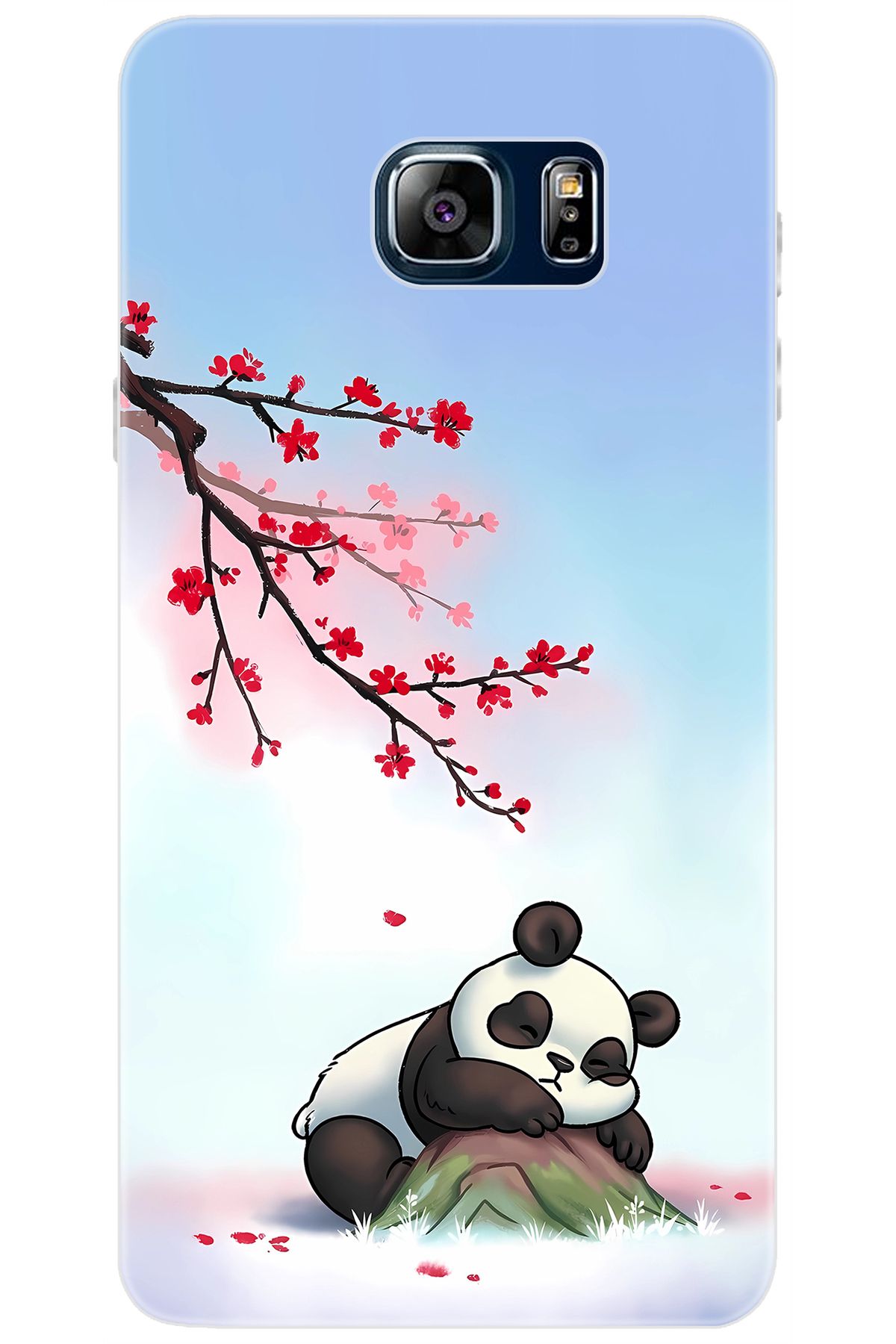 Ceppare Samsung Galaxy Note 5 (SM-N910F) Uyumlu Kılıf Desenli Silikon Uyuyan Panda STK:627 CP-o7I5GA5