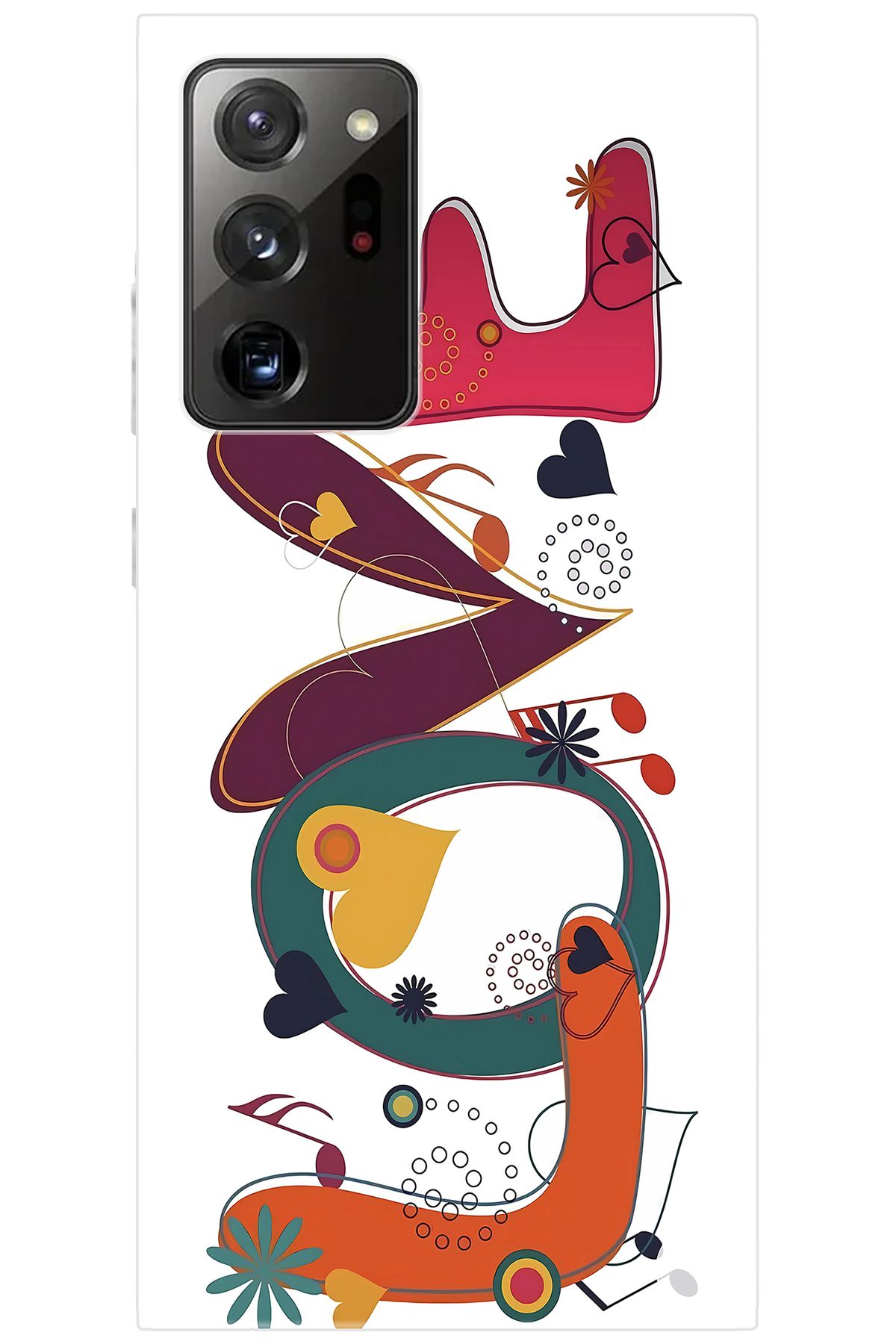 Ceppare Samsung Galaxy Note 20 ULTRA (SM-N985F) Uyumlu Kılıf Desenli Silikon LOVE STK:621 CP-3l8XZr2