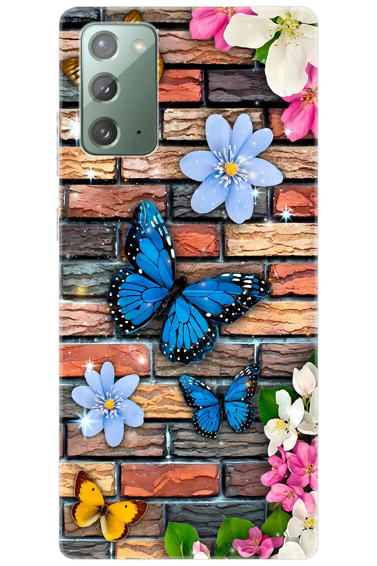 Ceppare Samsung Galaxy Note 20 (SM-N980F) Uyumlu Kılıf Desenli Silikon Kelebek STK:672 CP-rrtGCVR