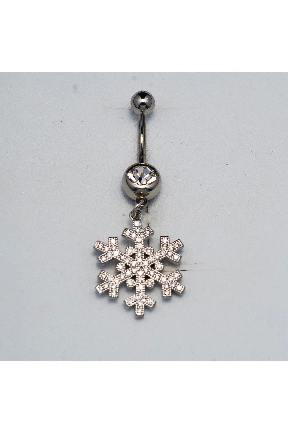 Piercing by Sever SALLANTILI KAR TANESİ CERRAHİ ÇELİK GÖBEK BELLY PIERCING… GÜMÜŞ/SILVER RENKLİ ve ŞEFFAF TAŞLI.