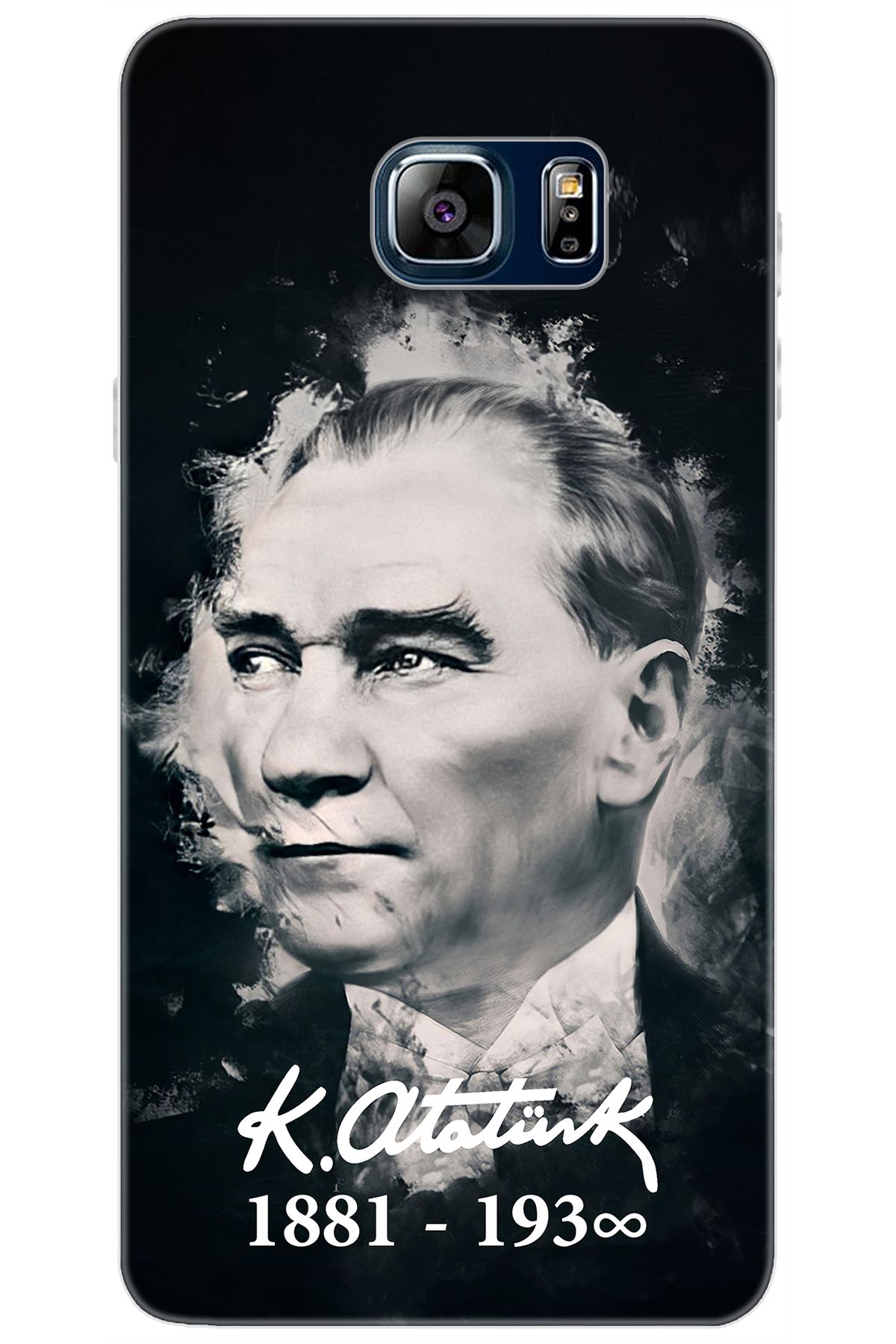 Ceppare Samsung Galaxy Note 5 (SM-N910F) Uyumlu Kılıf Desenli Silikon Atatürk Serisi STK:388 CP-ZGJkloY
