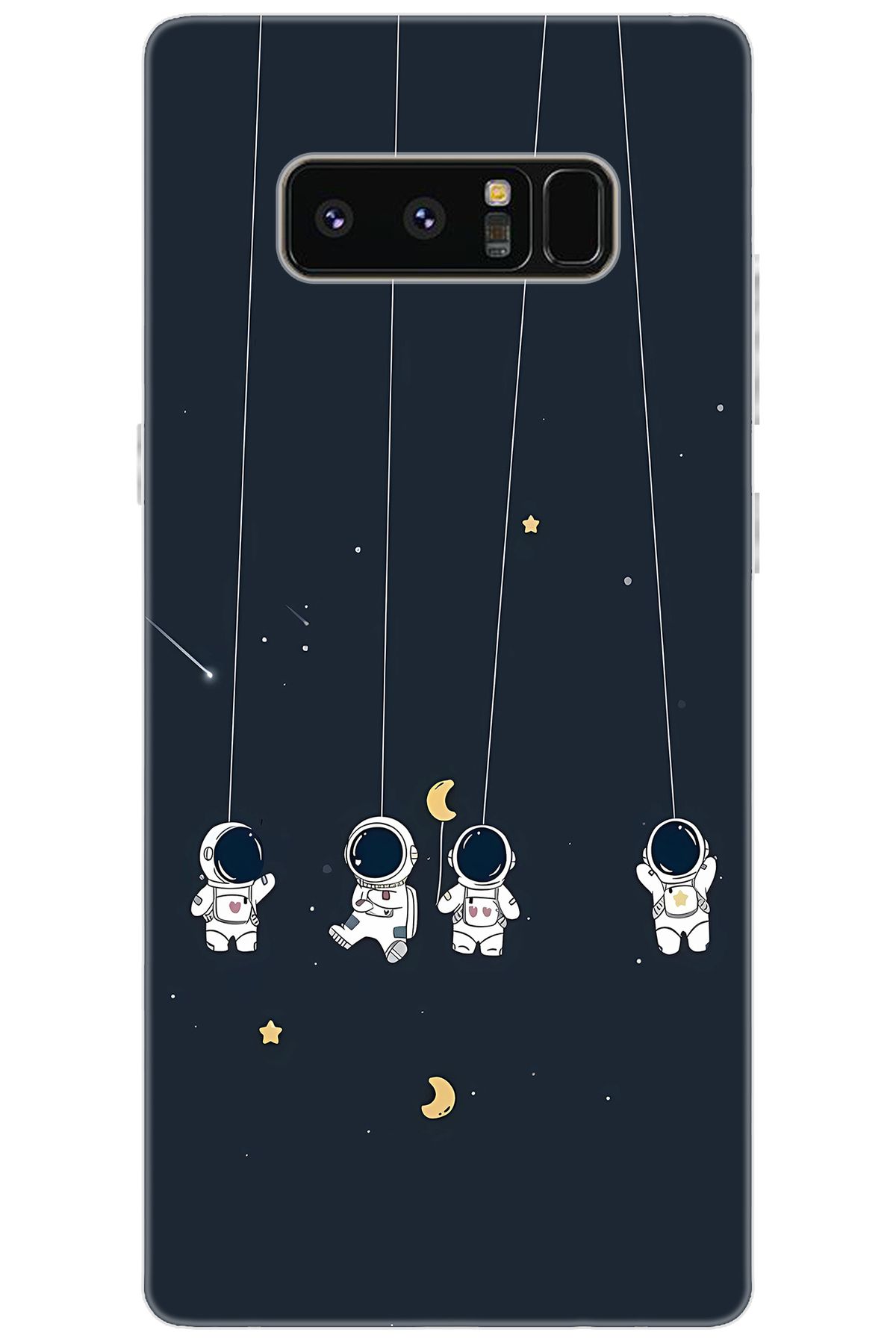 Ceppare Samsung Galaxy Note 8 (SM-N950F) Uyumlu Kılıf Desenli Silikon Astronot STK:663 CP-EAuTIDx