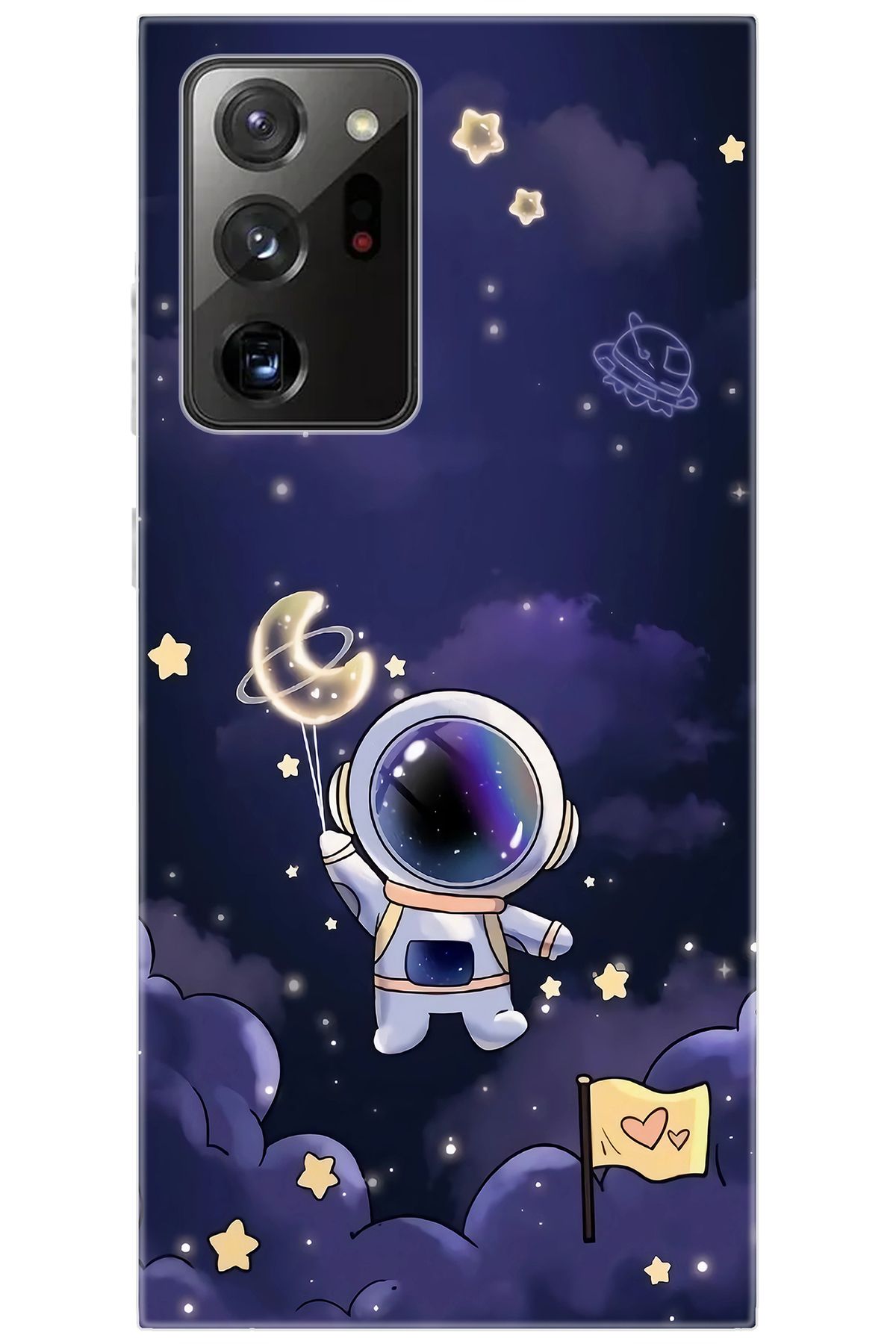 Ceppare Samsung Galaxy Note 20 ULTRA (SM-N985F) Uyumlu Kılıf Desenli Silikon Astronot STK:738 CP-HqoCAzu
