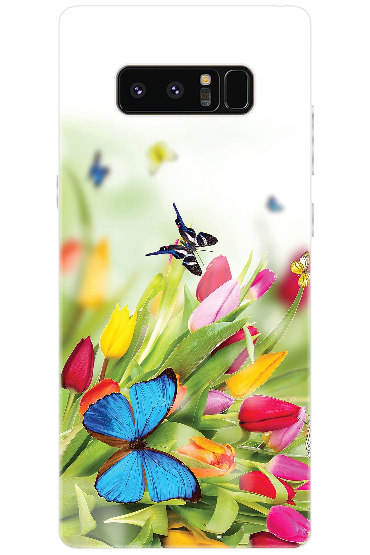 Ceppare Samsung Galaxy Note 8 (SM-N950F) Uyumlu Kılıf Desenli Silikon Kelebekler STK:542 CP-pwVEGc2