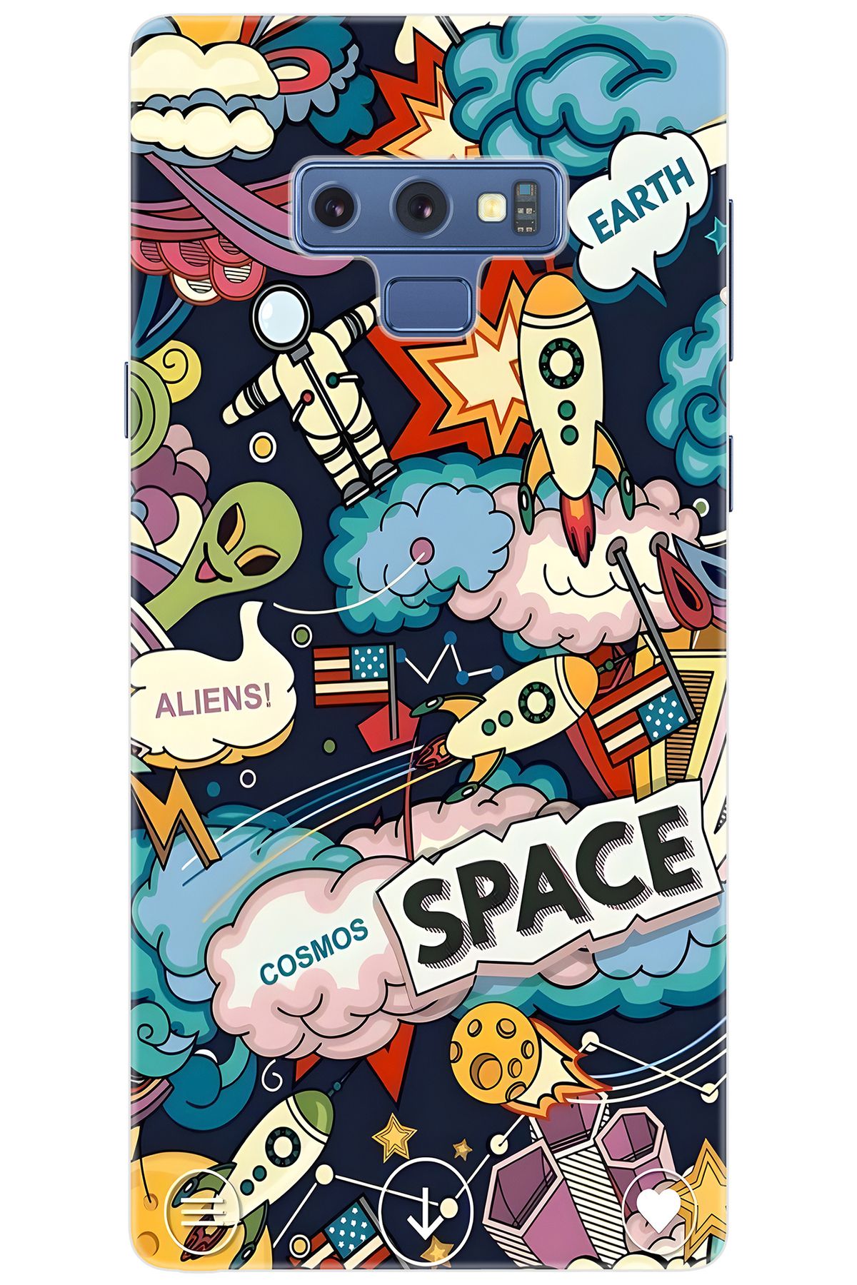 Ceppare Samsung Galaxy Note 9 (SM-N960F) Uyumlu Kılıf Desenli Silikon Space STK:633 CP-yBi0xxE