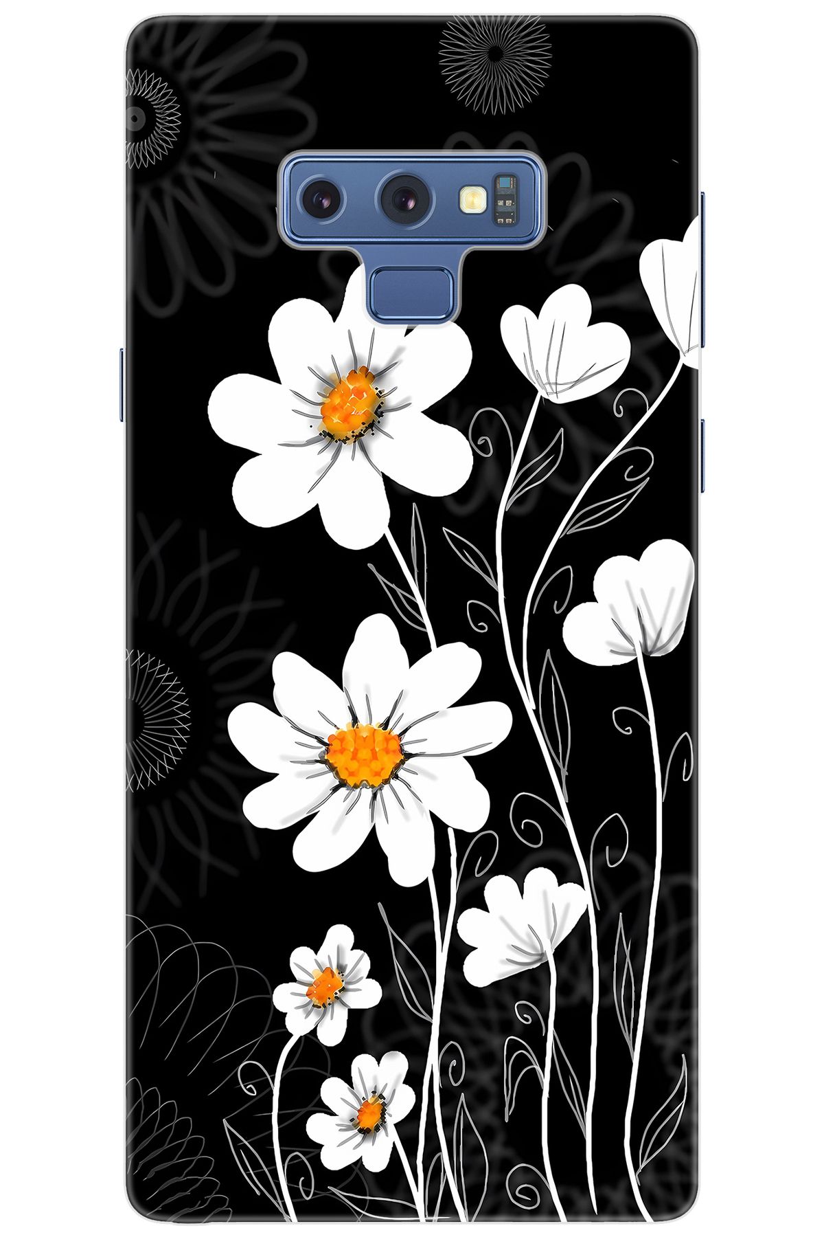 Ceppare Samsung Galaxy Note 9 (SM-N960F) Uyumlu Kılıf Desenli Silikon Papatya STK:693 CP-31FJk4a