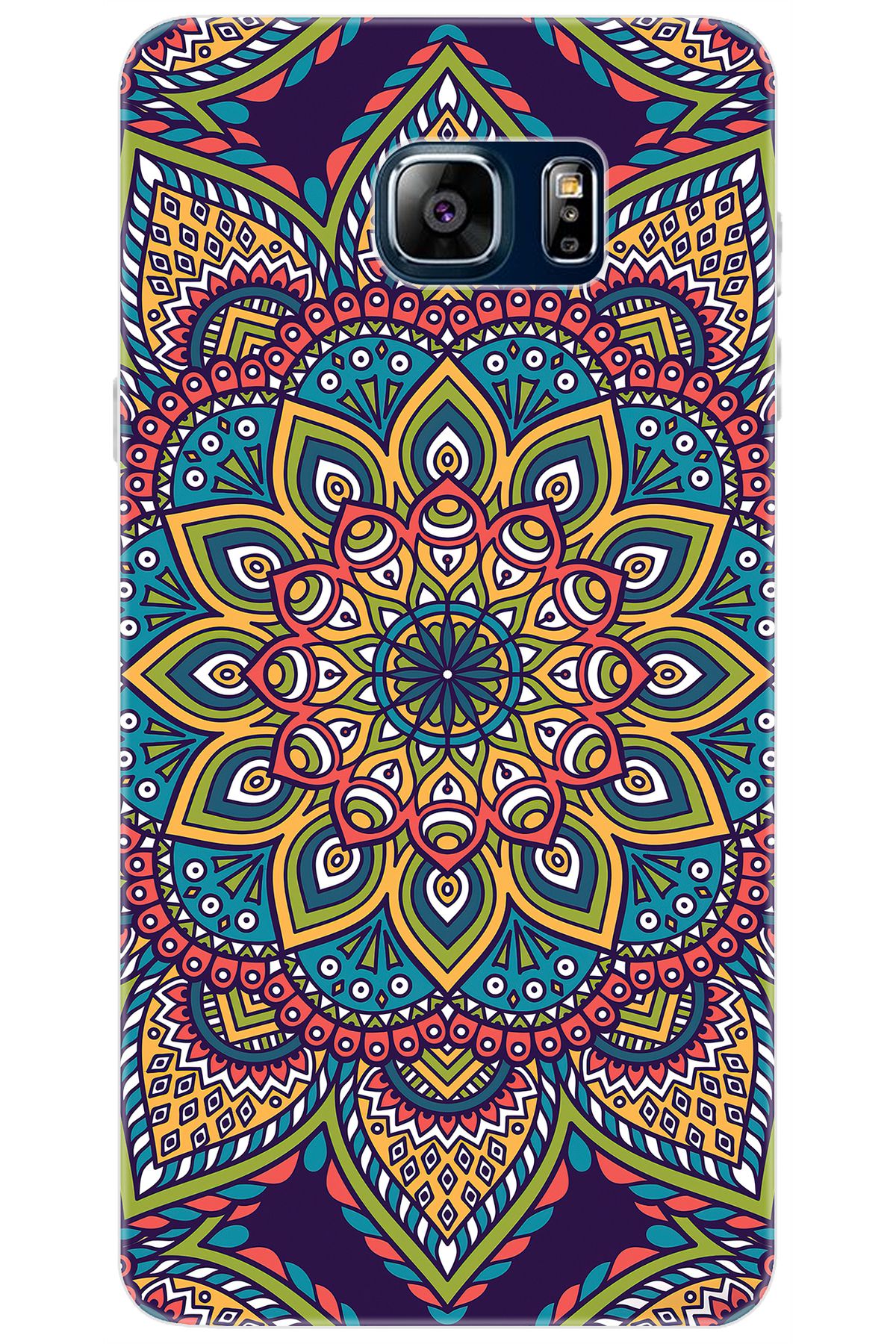 Ceppare Samsung Galaxy Note 5 (SM-N910F) Uyumlu Kılıf Desenli Silikon Mandala Vektör STK:502 CP-c6jjM3z