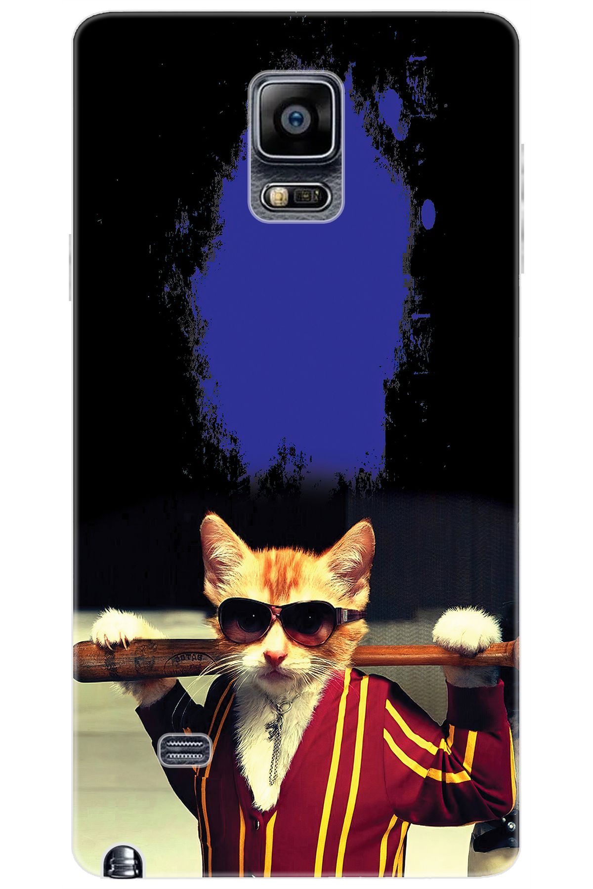 Ceppare Samsung Galaxy Note 4 (SM-N910F) Uyumlu Kılıf Desenli Silikon Artist Kedi STK:481 CP-fuOnYeQ