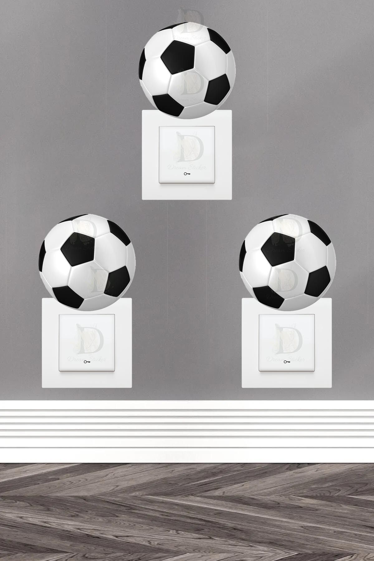 KT Decor Taraftar Topları 3'lü Priz Sticker Seti
