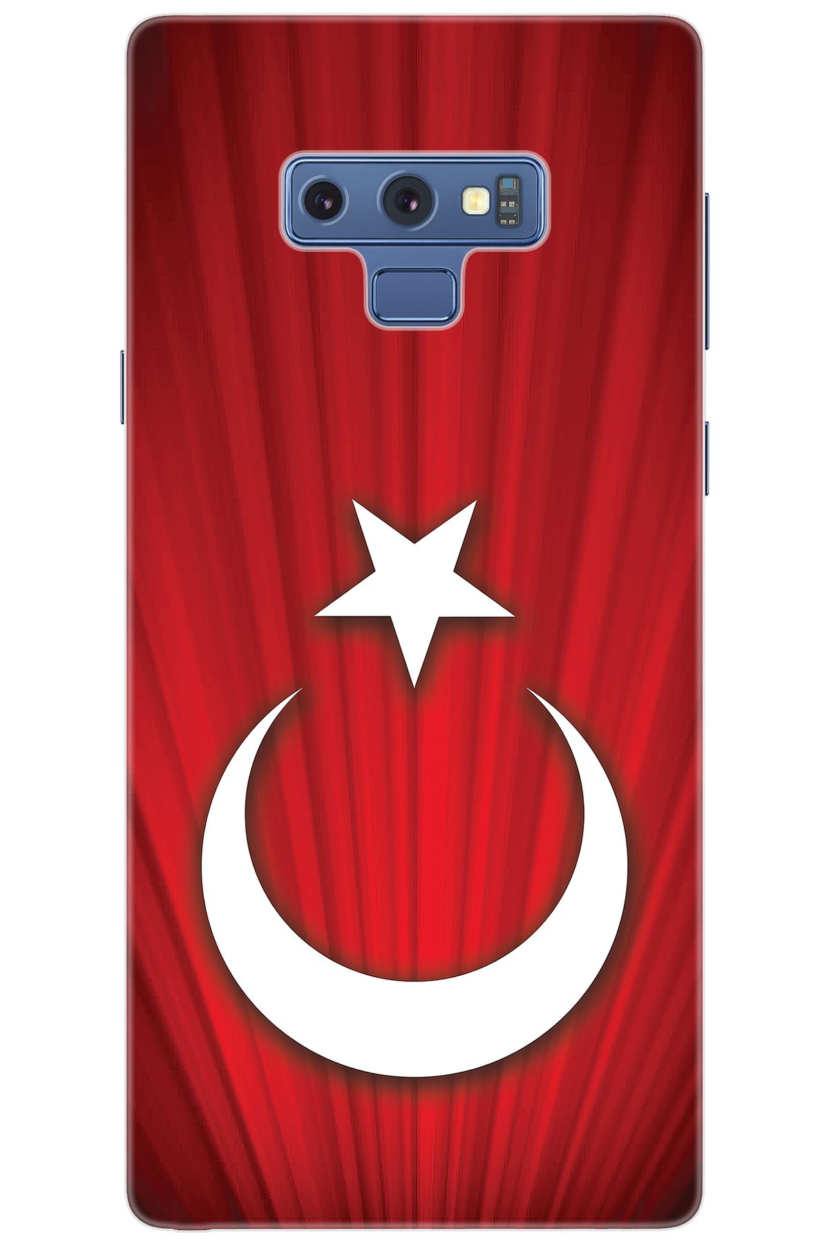 Ceppare Samsung Galaxy Note 9 (SM-N960F) Uyumlu Kılıf Desenli Silikon Türk Bayrağı STK:382 CP-TqBsdhj